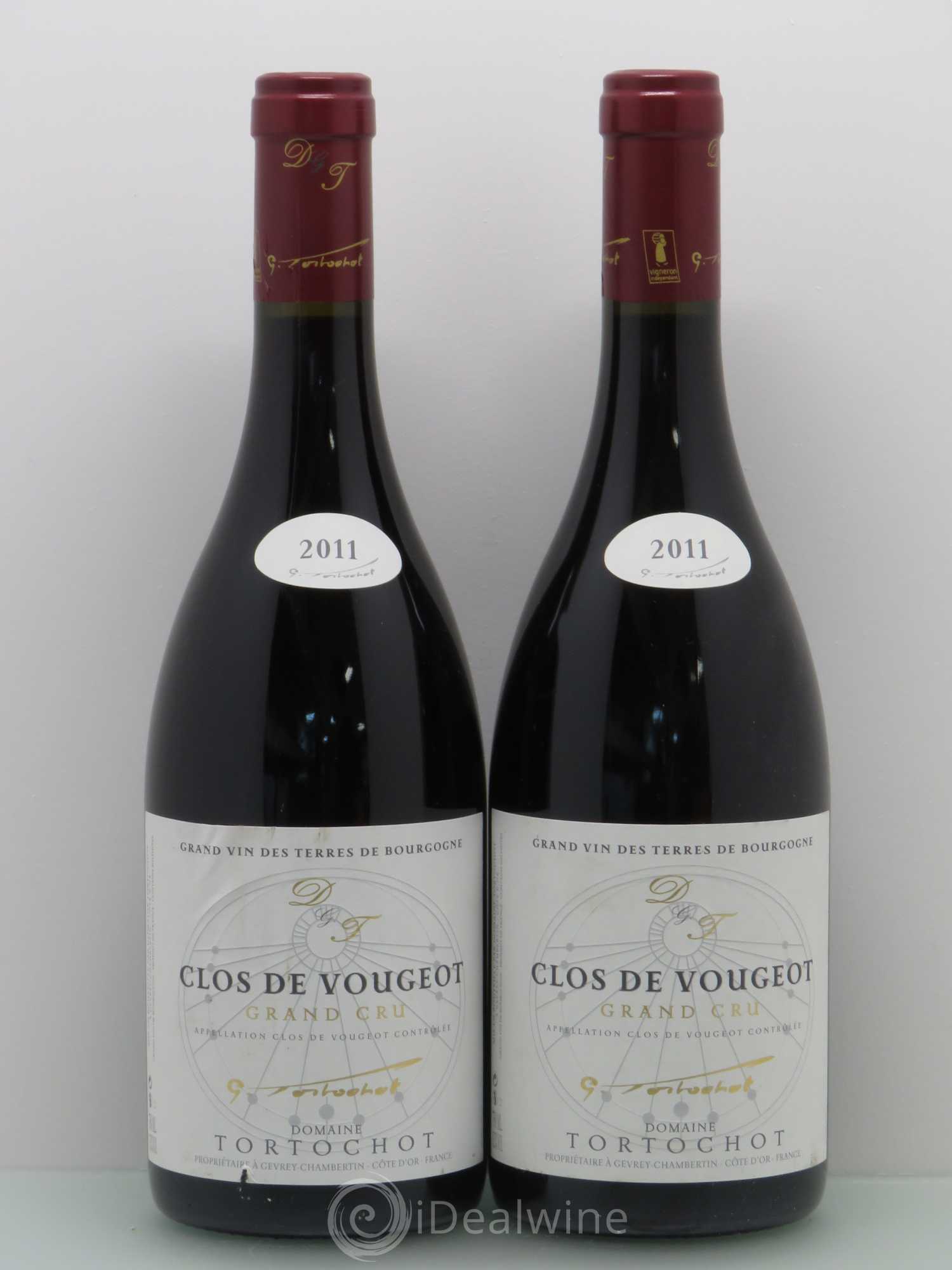 Clos de Vougeot Grand Cru Domaine Tortochot (sans prix de réserve) 2011 - Lot de 2 bouteilles - 0