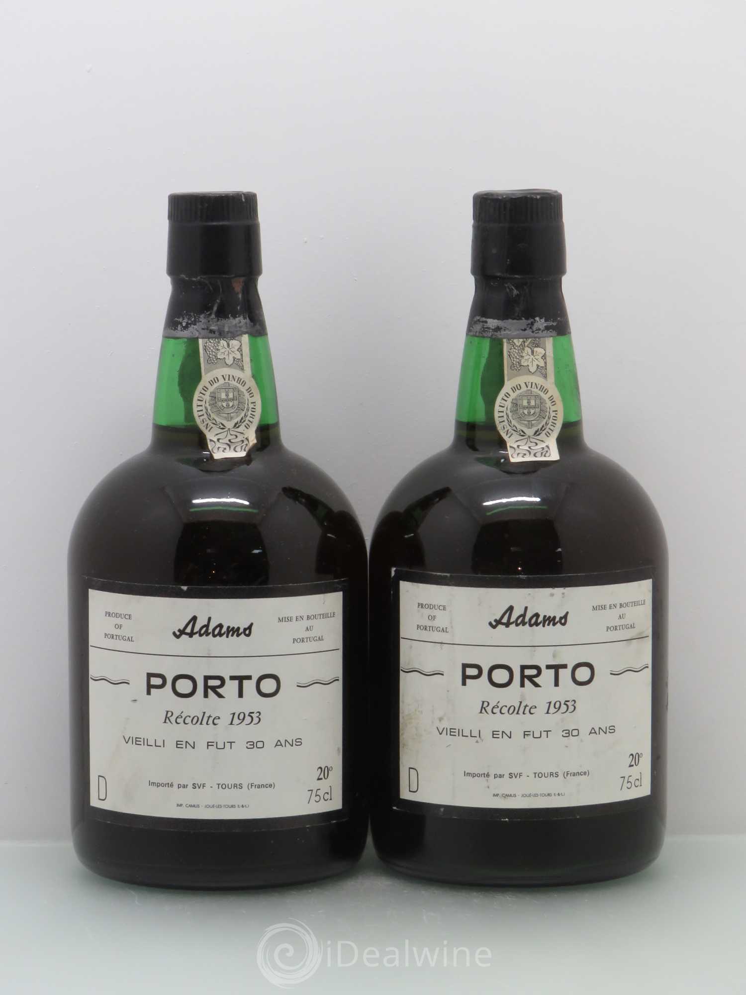 Porto Adams 1953 - Lot de 2 bouteilles - 0