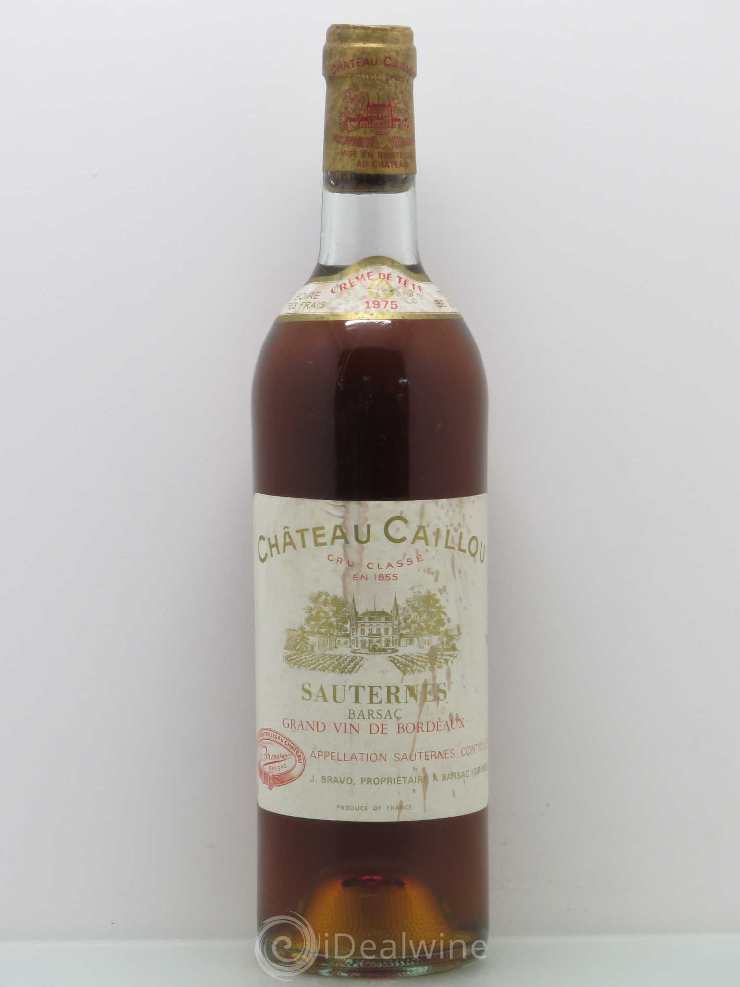 Château Caillou - Crème de Tête 2ème Grand Cru Classé 1975 - Lotto di 1 bottiglia - 0