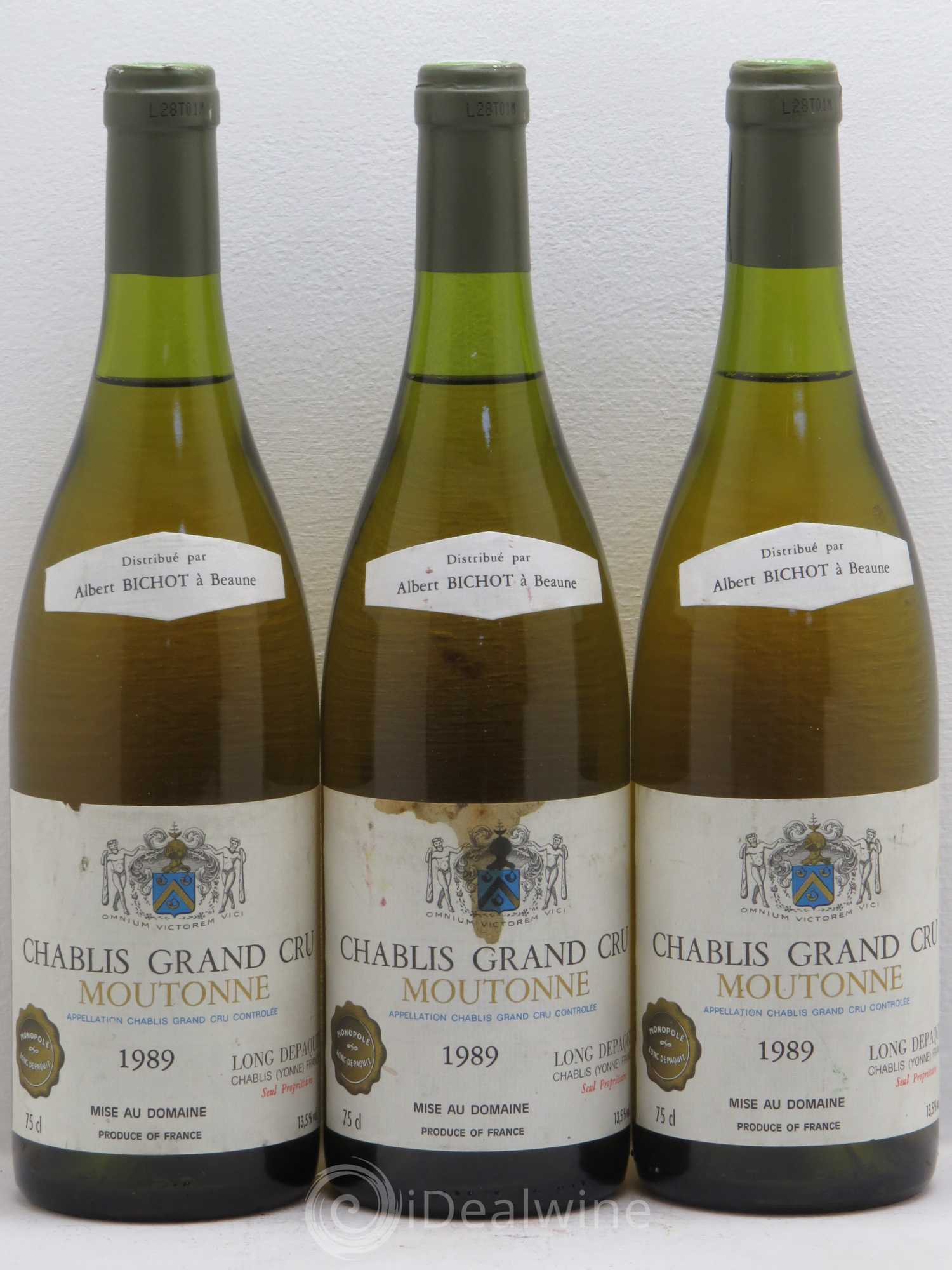 Chablis Grand Cru 1989 - Lot de 3 bouteilles - 0