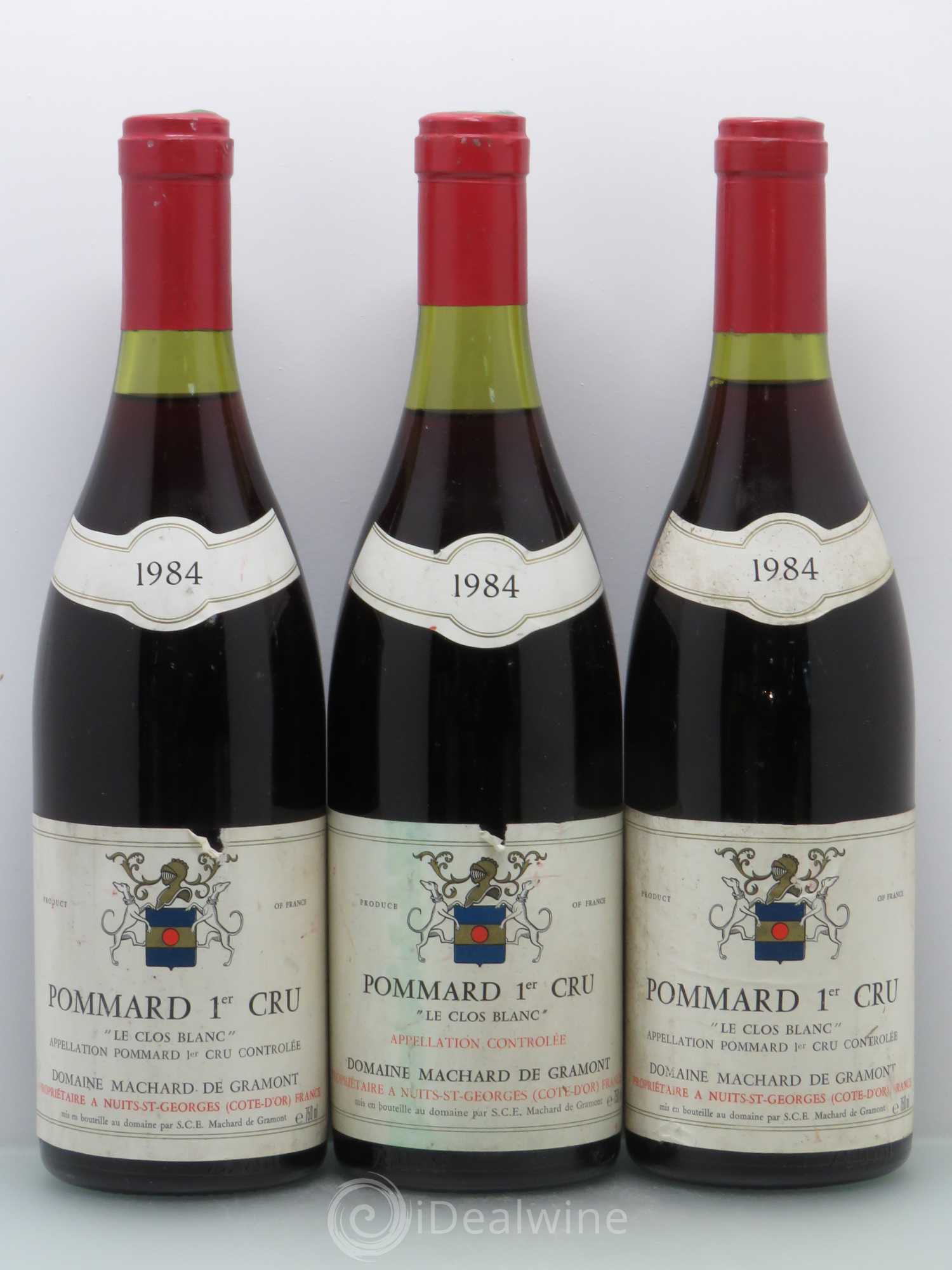 Pommard Clos Blanc Machard de Gramont 1984 - Posten von 3 Flaschen - 0