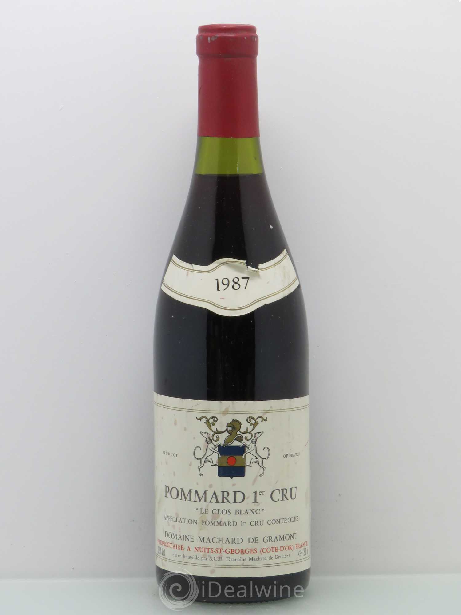 Pommard 1er Cru Le Clos Blanc Machard de Gramont 1987 - Posten von 1 Flasche - 0