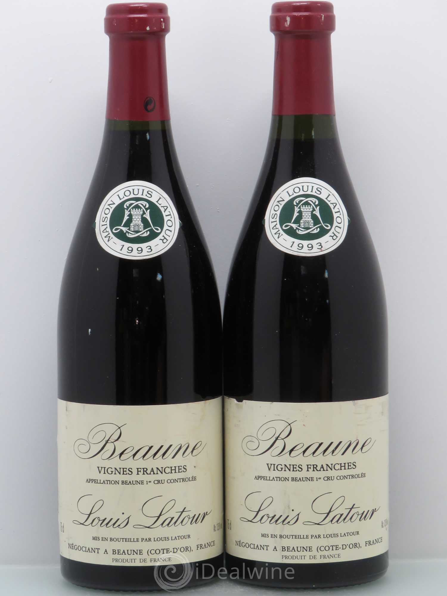 Beaune 1er Cru Vignes Franches Louis Latour (sans prix de réserve) 1993 - Lot de 2 bouteilles - 0
