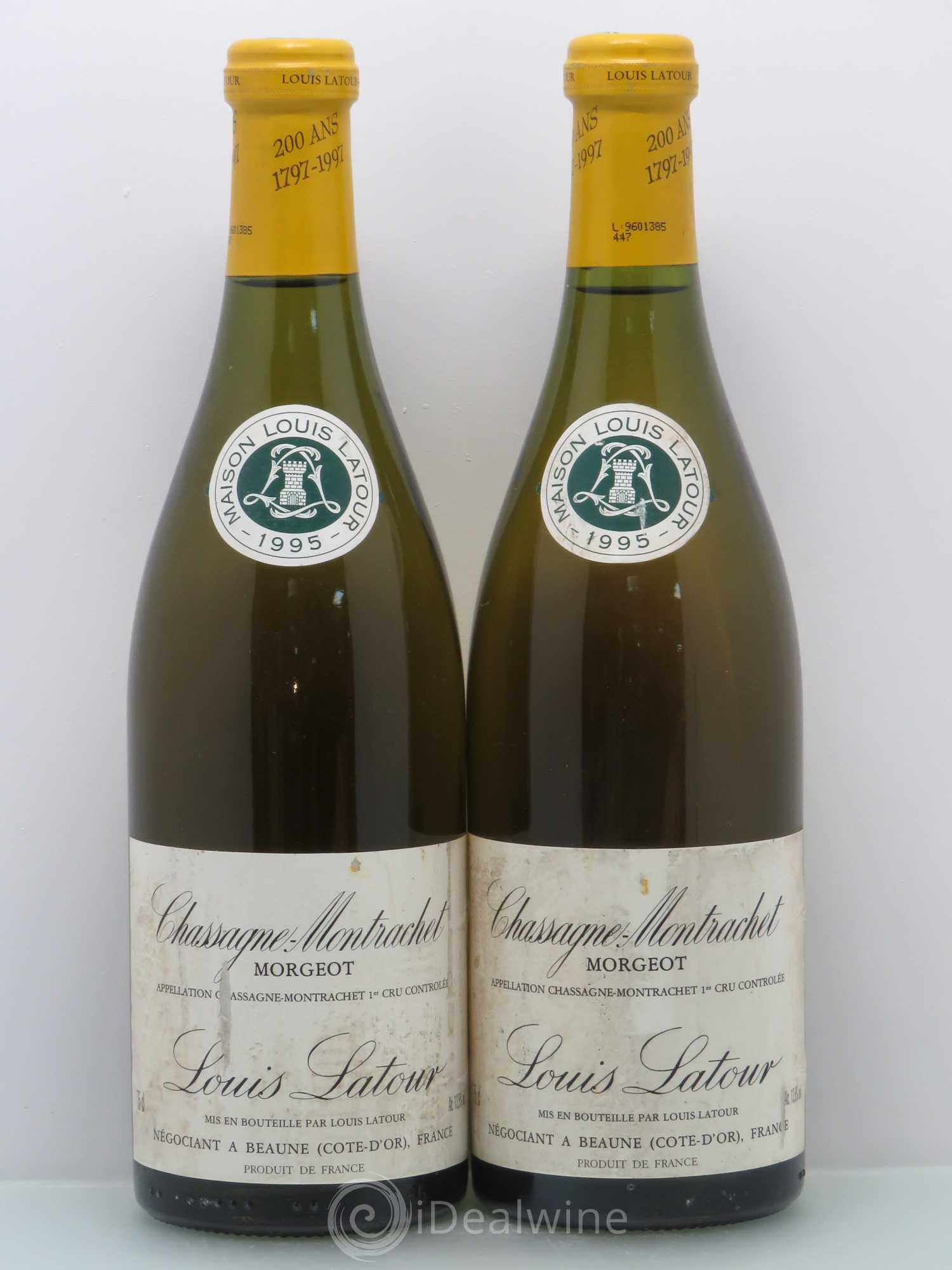 Chassagne-Montrachet 1er Cru Morgeot Louis Latour (sans prix de réserve) 1995 - Lot de 4 bouteilles - 2