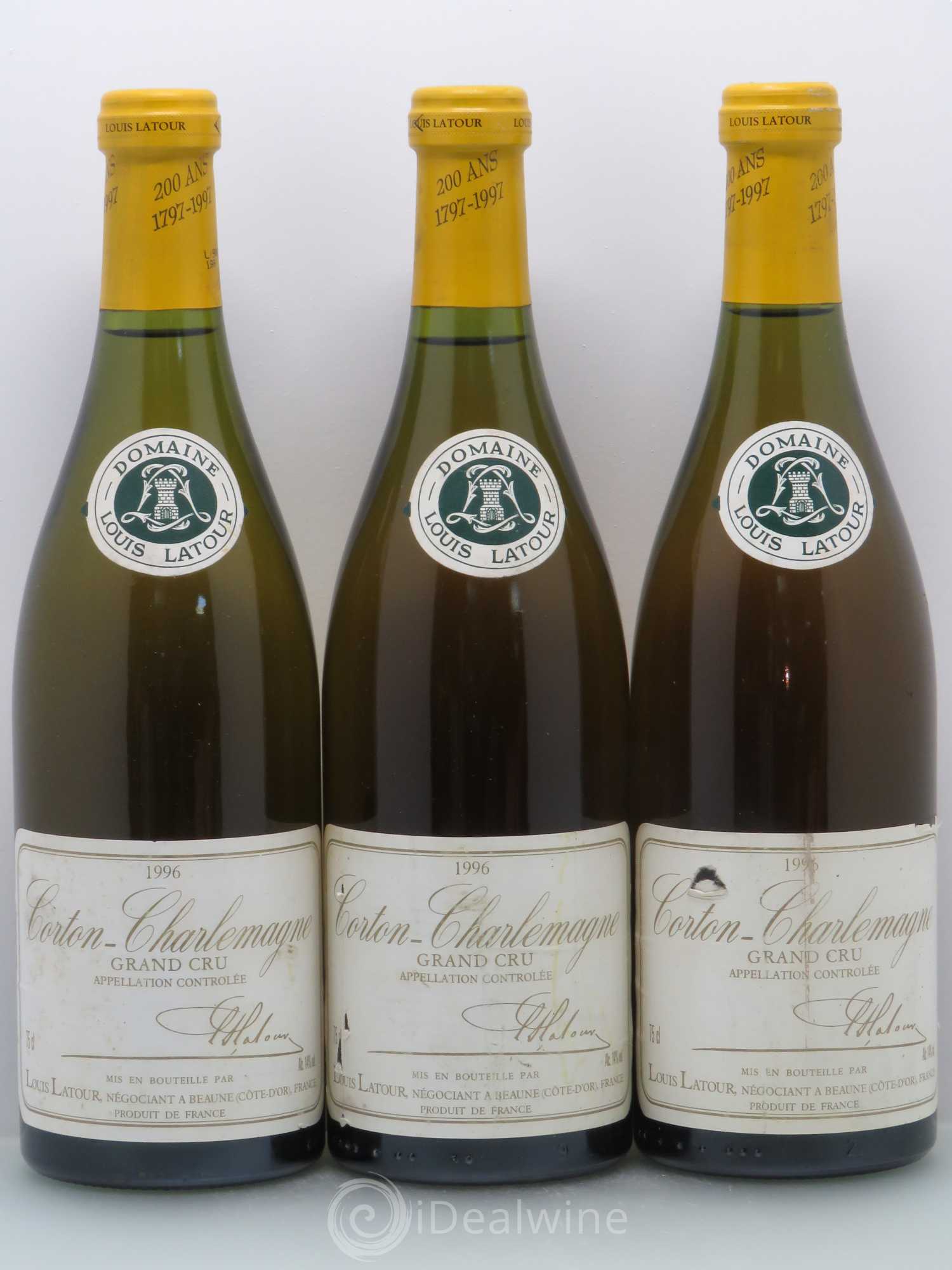 Corton-Charlemagne Grand Cru Louis Latour 1996 - Lot de 3 bouteilles - 0