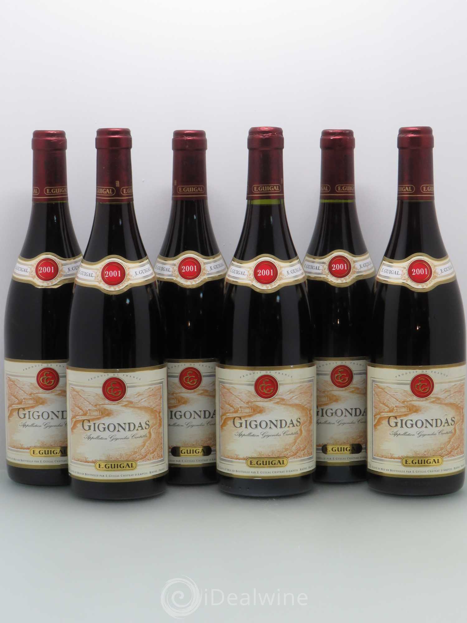 Gigondas Guigal 2001 - Lot de 6 bouteilles - 0