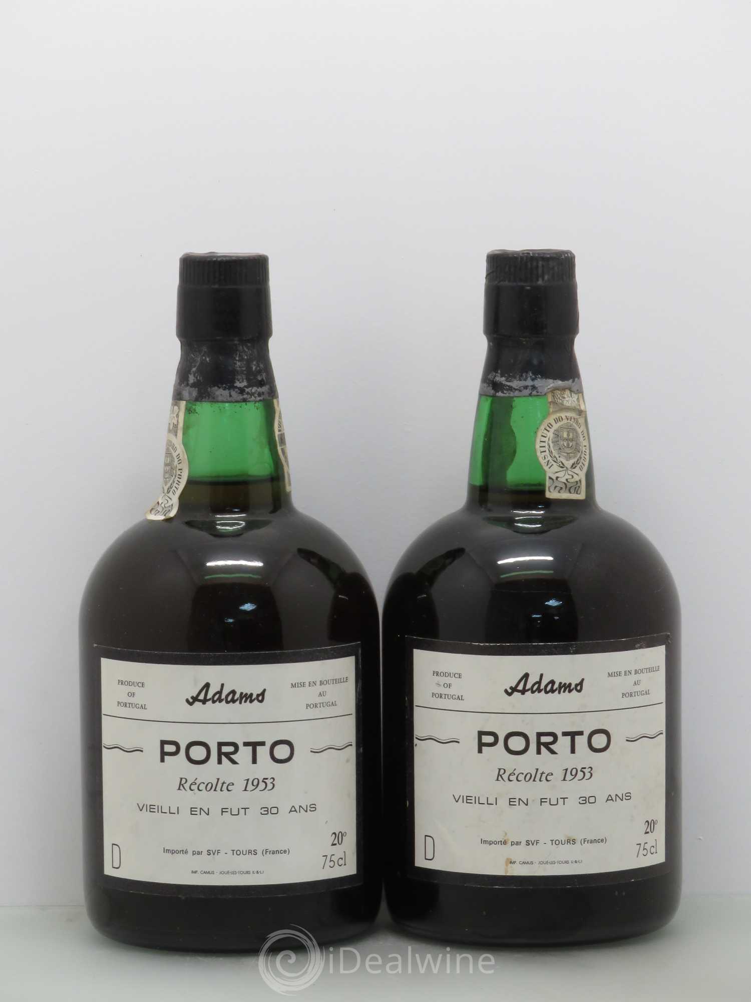 Porto Adams Colheita 1953 - Posten von 2 Flaschen - 0