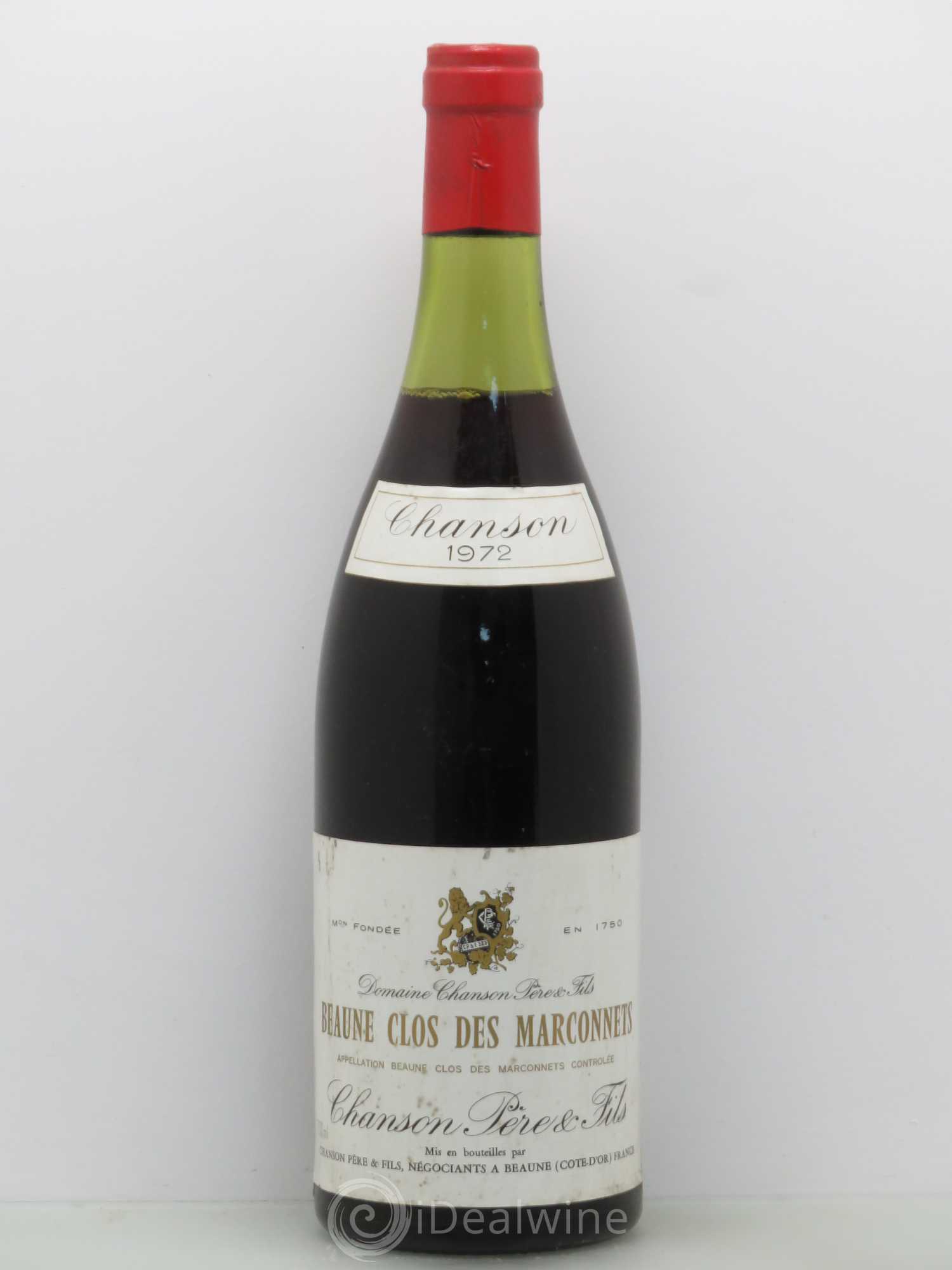 Beaune Clos des Marconnets Chanson 1972 - Lot de 1 bouteille - 0