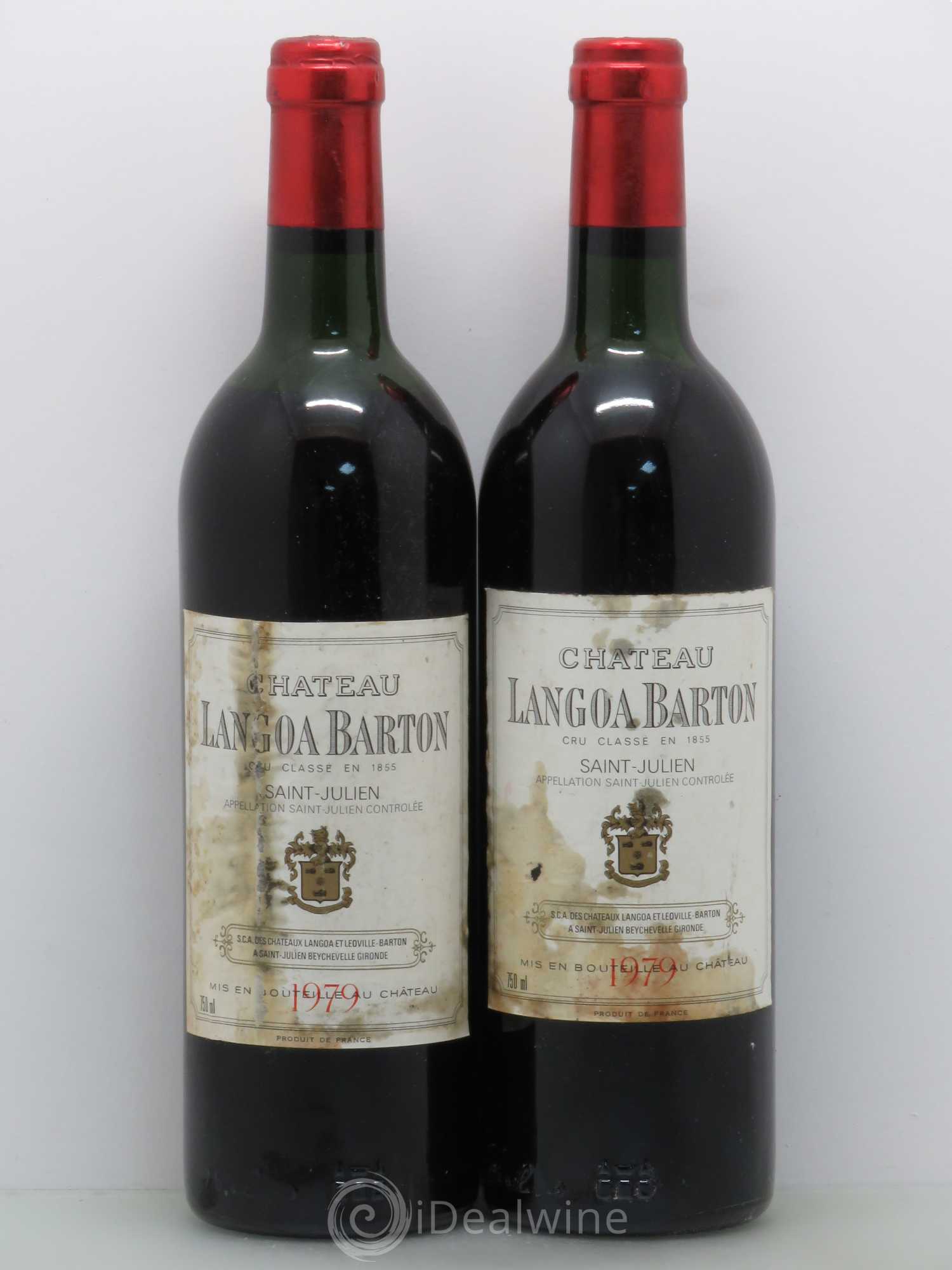 Château Langoa Barton 3ème Grand Cru Classé 1979 - Lot de 2 bouteilles - 0