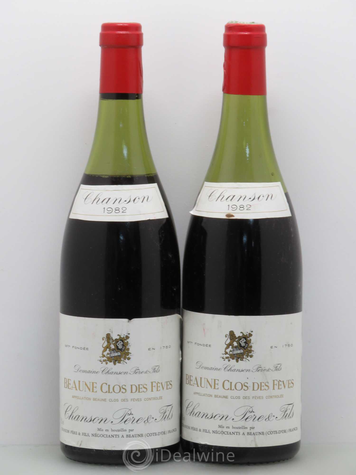 Beaune 1er Cru Clos Des Feves Maison Chanson 1982 - Posten von 2 Flaschen - 0
