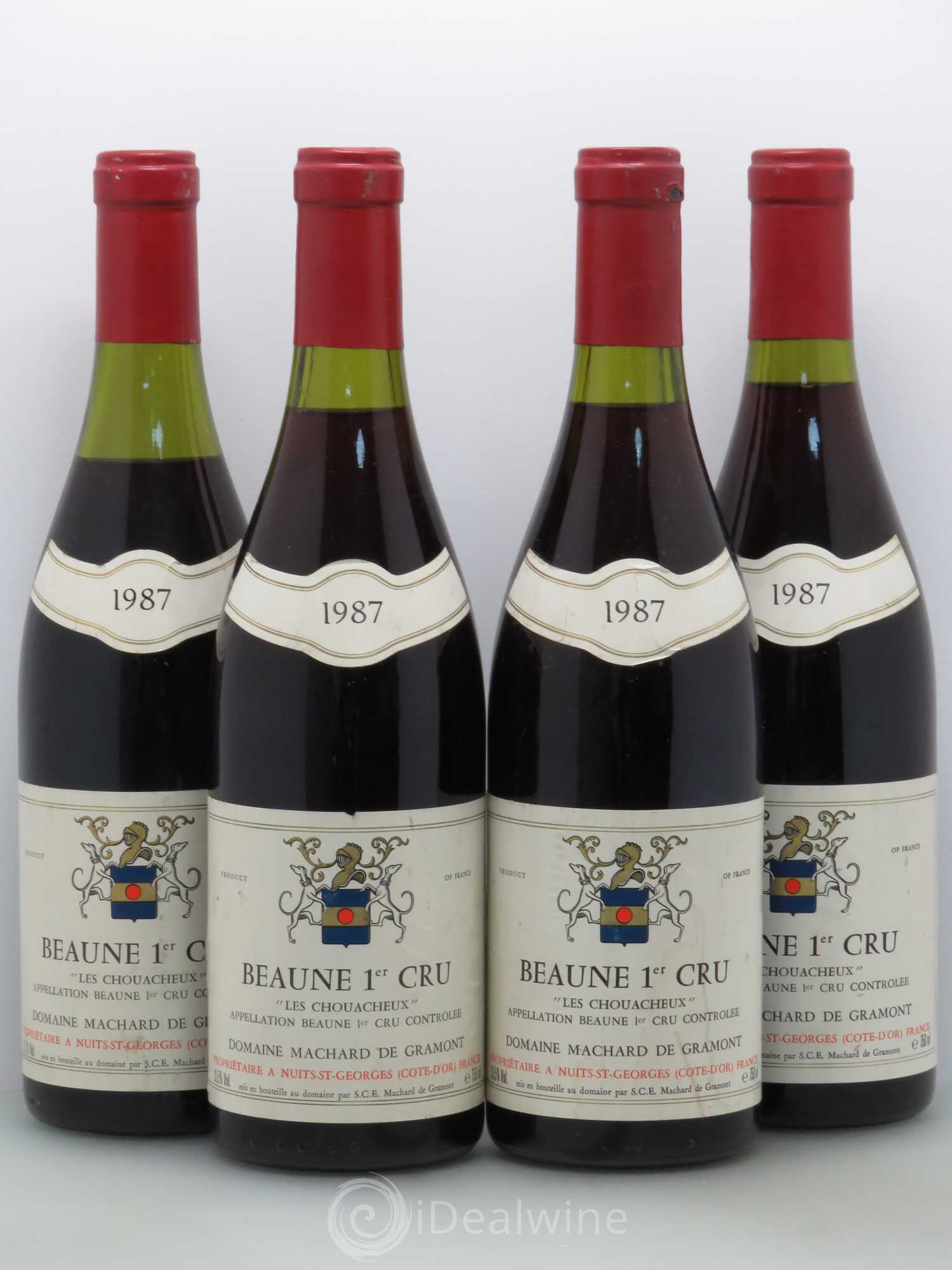 Beaune 1er Cru Les Chouacheux Machard De Gramont 1987 - Posten von 4 Flaschen - 0