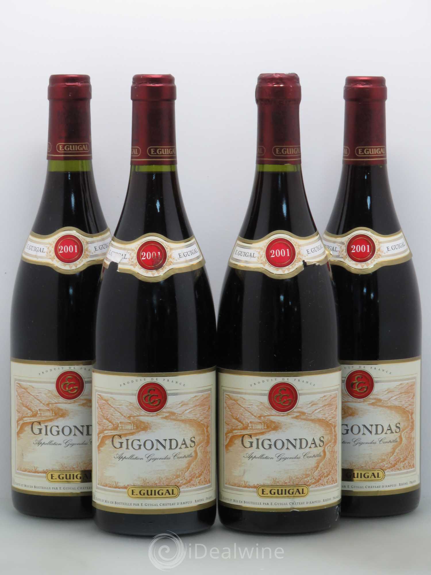 Gigondas Guigal 2001 - Lot de 4 bouteilles - 0