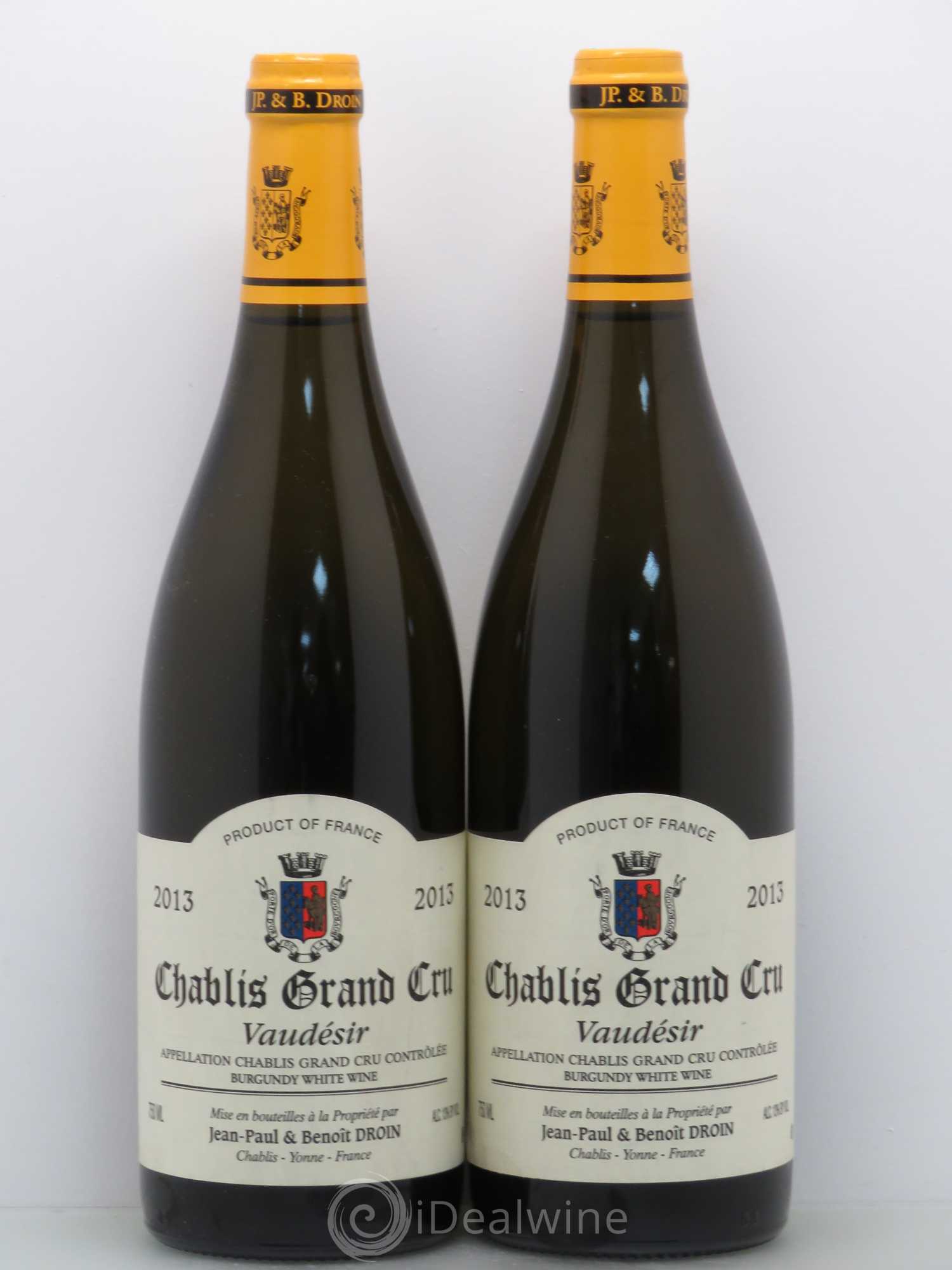 Chablis Grand Cru Vaudésir Jean-Paul & Benoît Droin (Domaine) 2013 - Lot de 2 bouteilles - 0