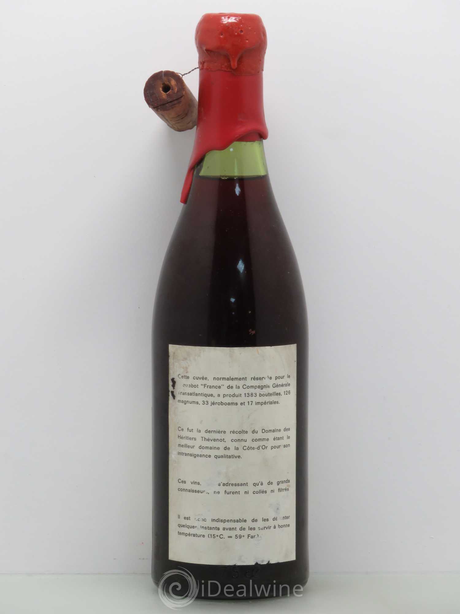 Aloxe-Corton Heritiers Thevenot Vieilles Vignes plants 1927 1964 - Posten von 1 Flasche - 1