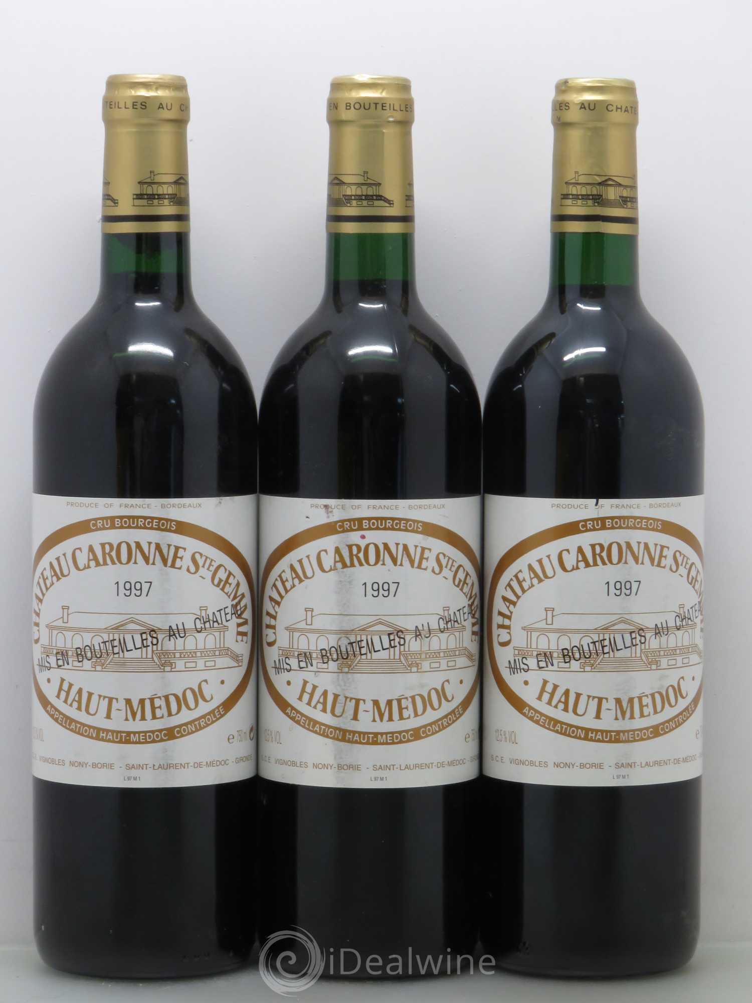 Château Caronne Sainte-Gemme Cru Bourgeois (sans prix de réserve) 1997 - Lot de 3 bouteilles - 0