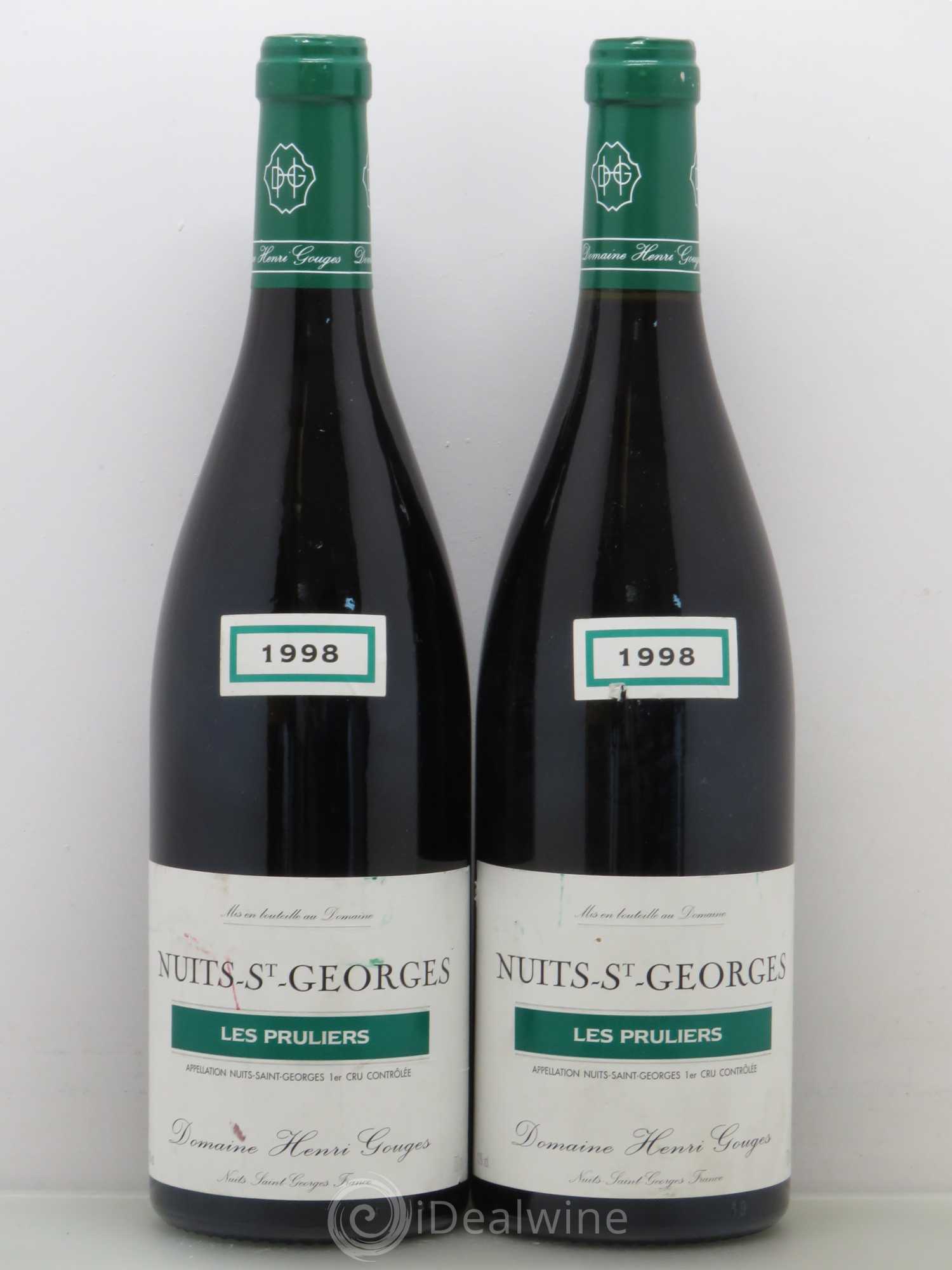 Nuits-Saint-Georges 1er Cru Les Pruliers Henri Gouges (sans prix de réserve) 1998 - Lot de 2 bouteilles - 0