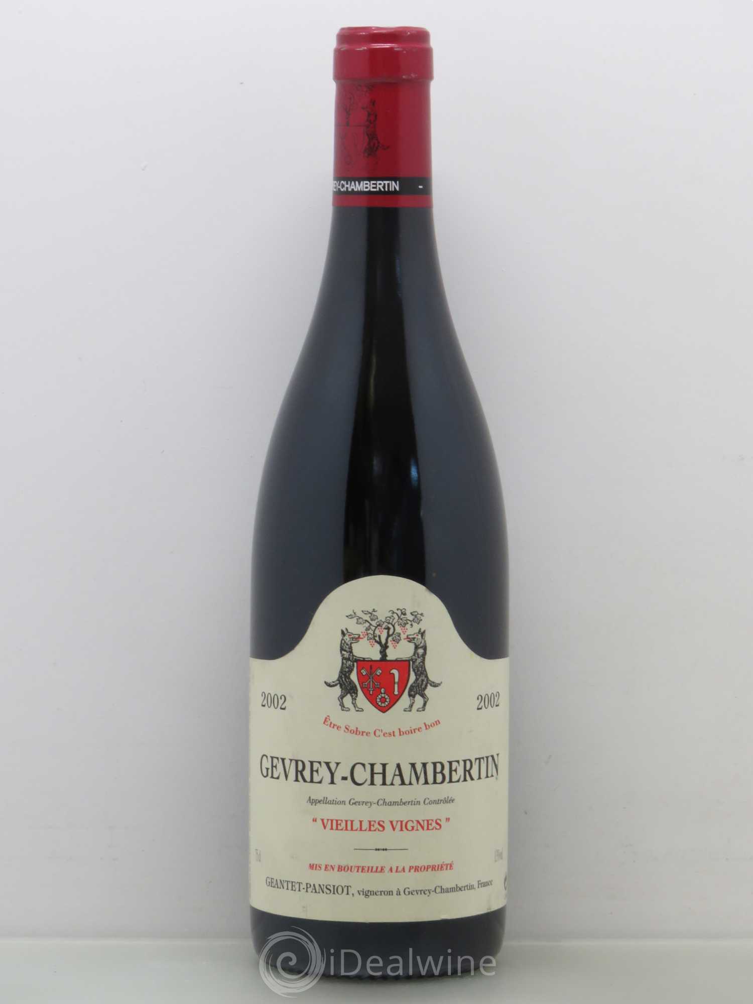 Gevrey-Chambertin Vieilles vignes Geantet-Pansiot 2002 - Lot de 1 bouteille - 0