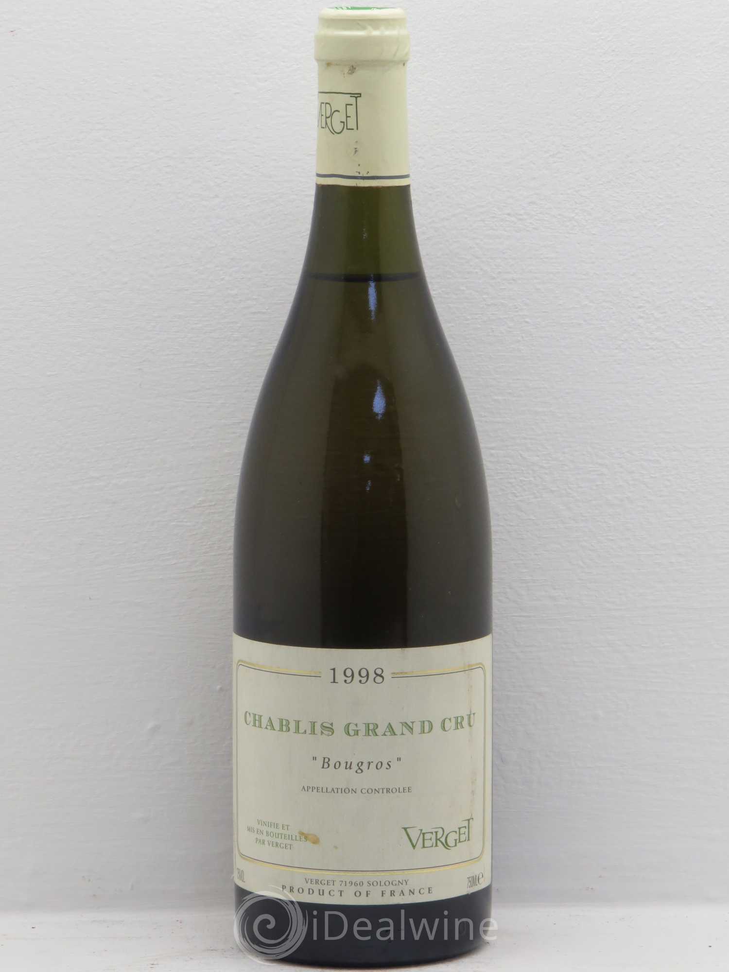 Chablis Grand Cru Verget 1998 - Lot de 1 bouteille - 0