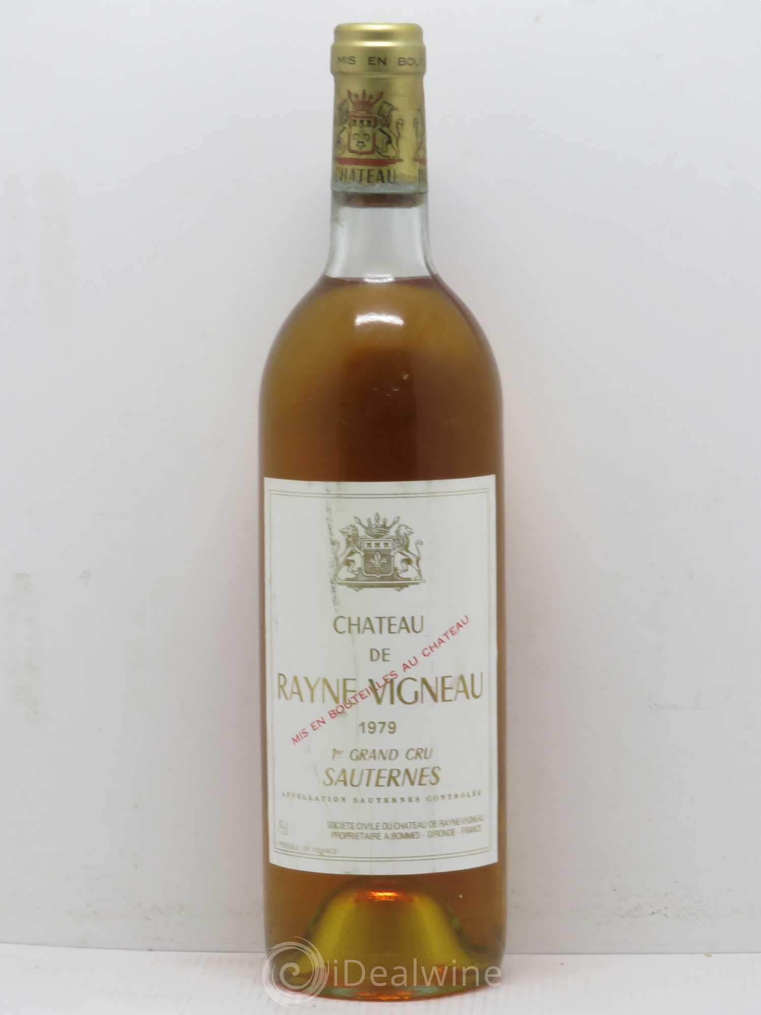 Château de Rayne Vigneau 1er Grand Cru Classé (senza prezzo di riserva) 1979 - Lotto di 1 bottiglia - 0