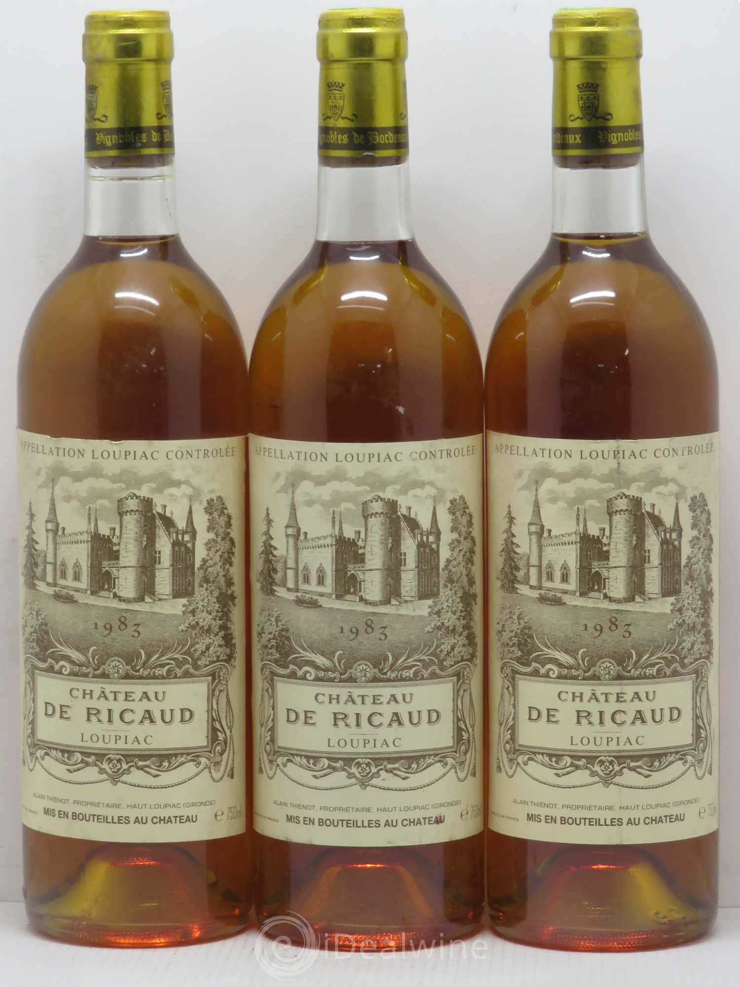 Loupiac Château de Ricaud (sans prix de réserve) 1983 - Lot de 6 bouteilles - 1