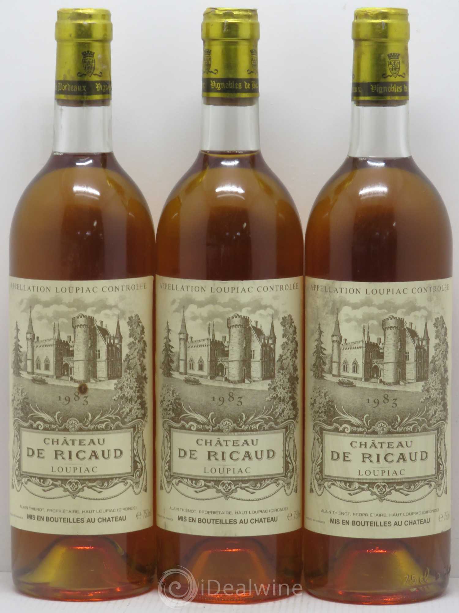 Loupiac Château de Ricaud (sans prix de réserve) 1983 - Lot de 6 bouteilles - 2