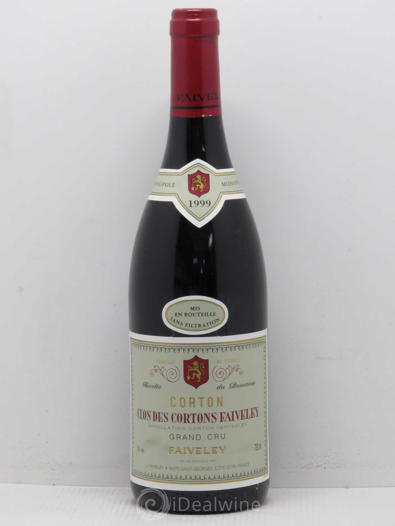 Corton Grand Cru Clos des Cortons Faiveley (sans prix de réserve) 1999 - Lot de 1 bouteille - 0