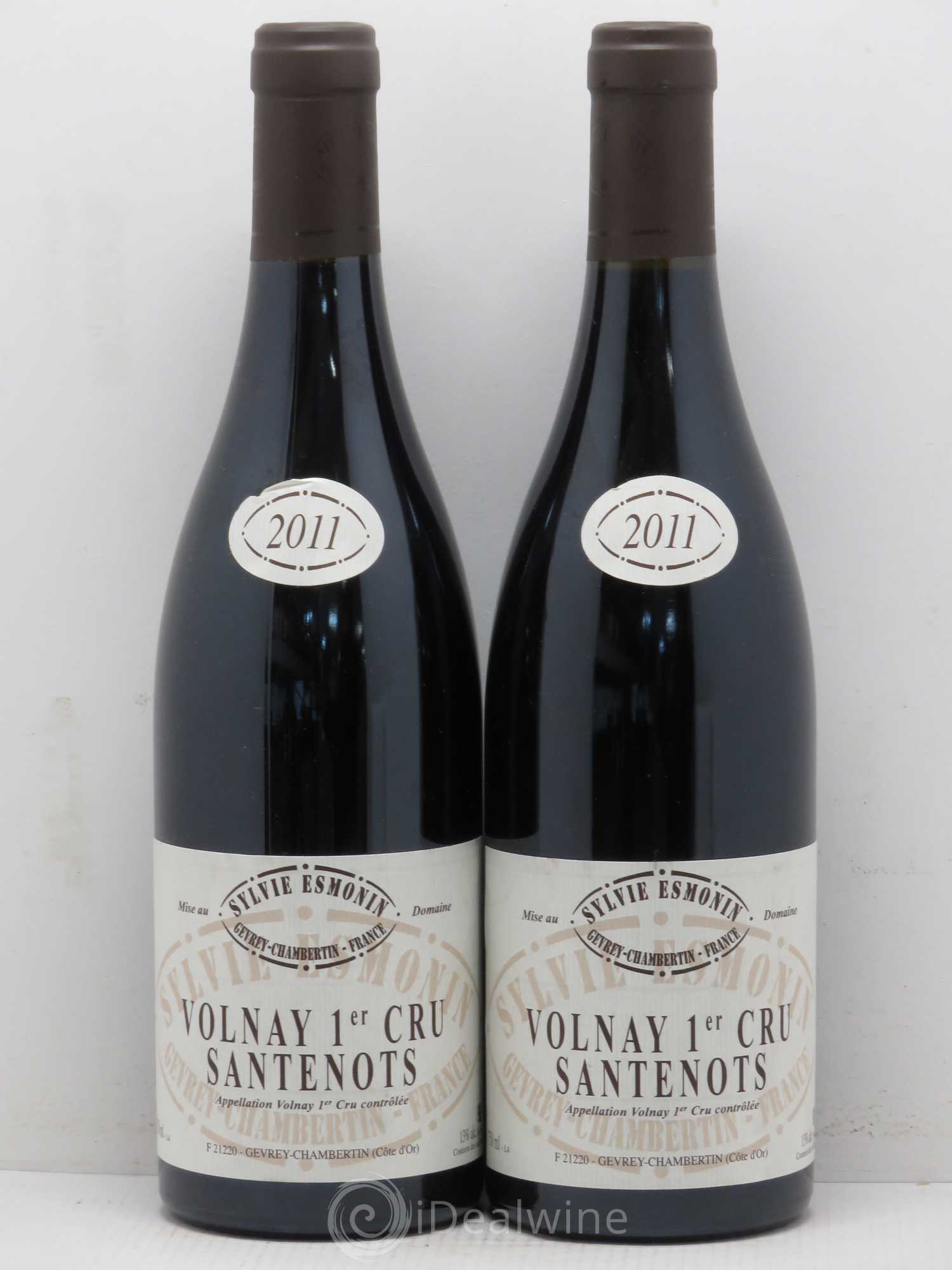 Volnay 1er Cru Santenots Sylvie Esmonin (sans prix de réserve) 2011 - Lot de 2 bouteilles - 0