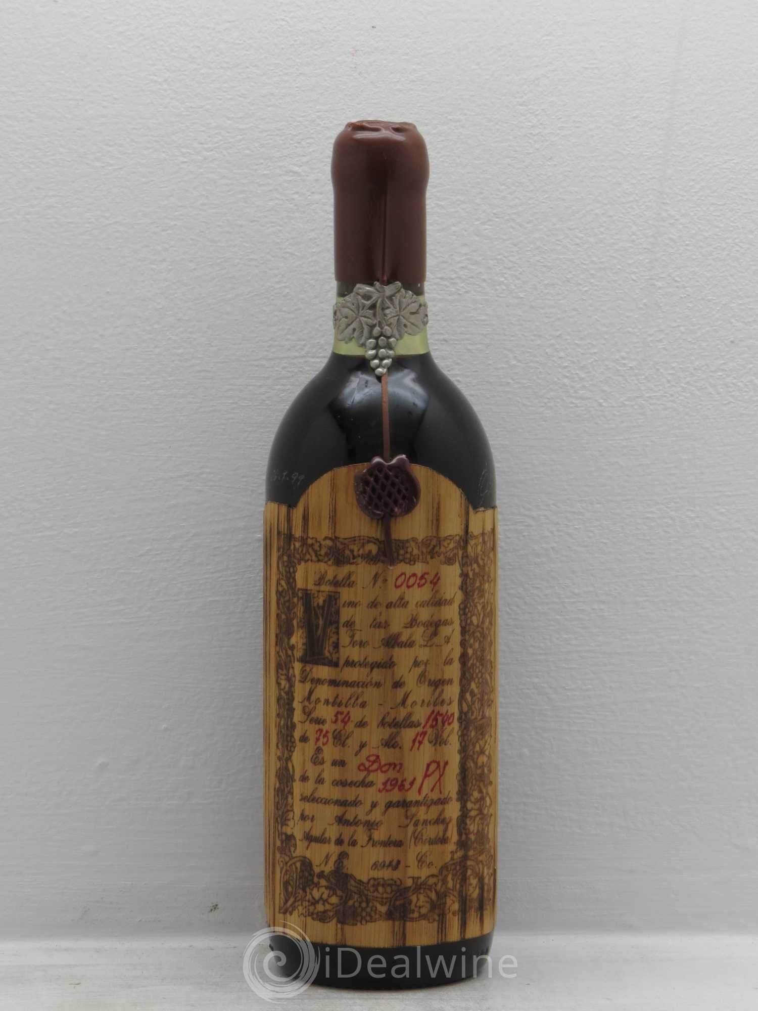 Espagne Montilla moriles don px convento bodega toro albala 1961 - Posten von 1 Flasche - 0