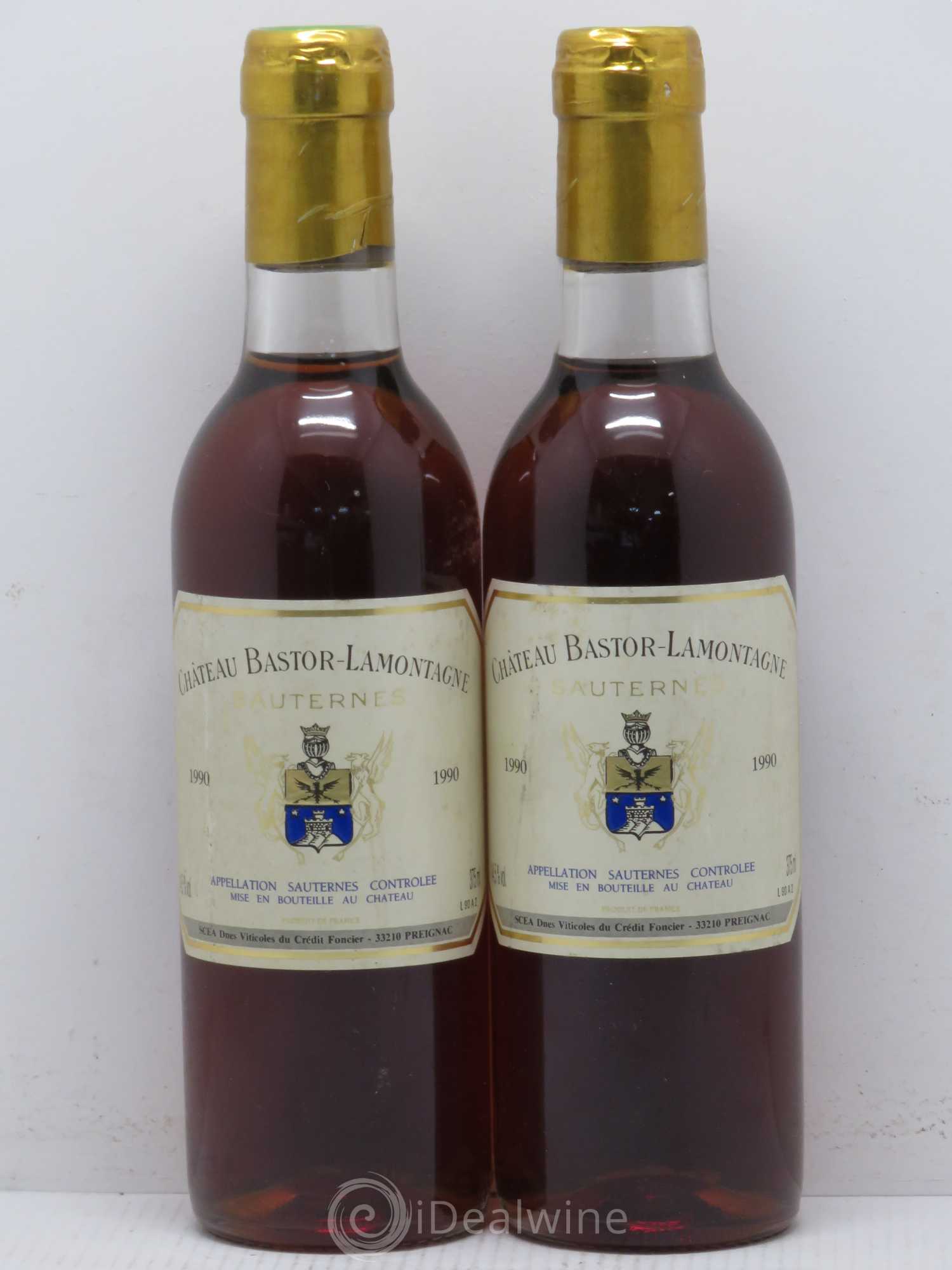 Château Bastor Lamontagne (senza prezzo di riserva) 1990 - Lotto di 2 mezze bottiglie - 0