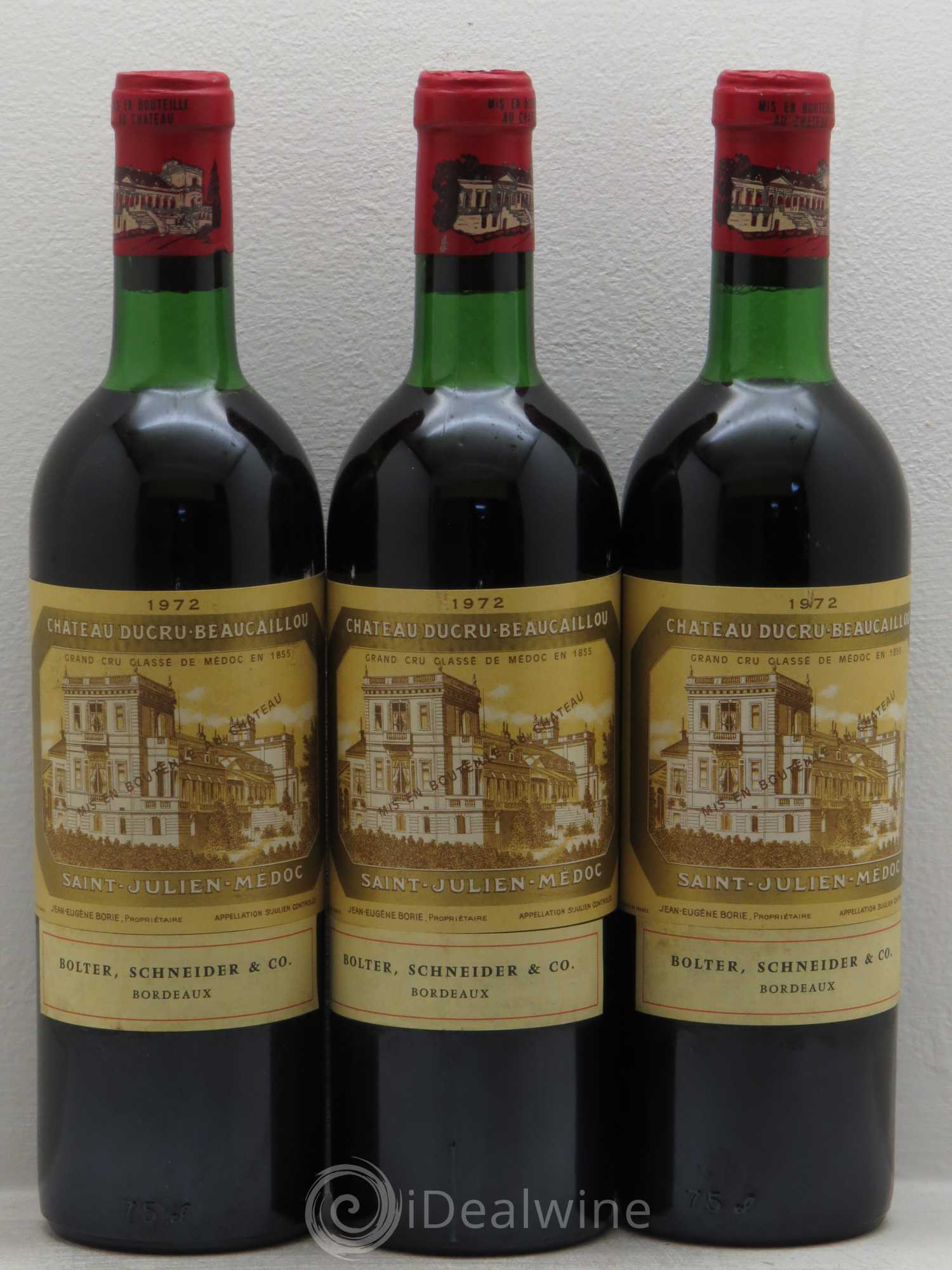 Château Ducru Beaucaillou 2ème Grand Cru Classé 1972 - Lot de 3 bouteilles - 0