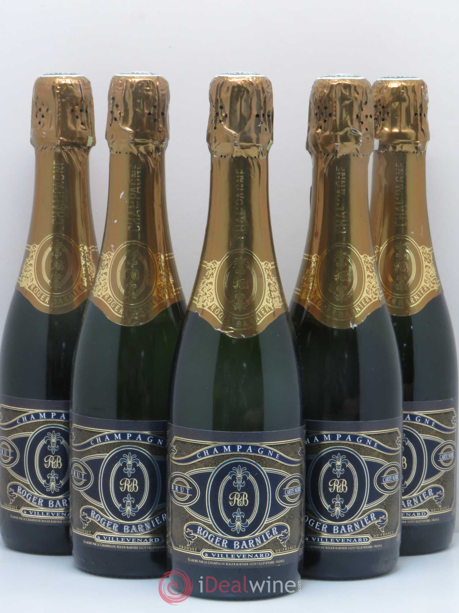 Champagne Brut Sans Année Barnier (sans prix de réserve) - Posten von 5 Demi-Flaschen - 0