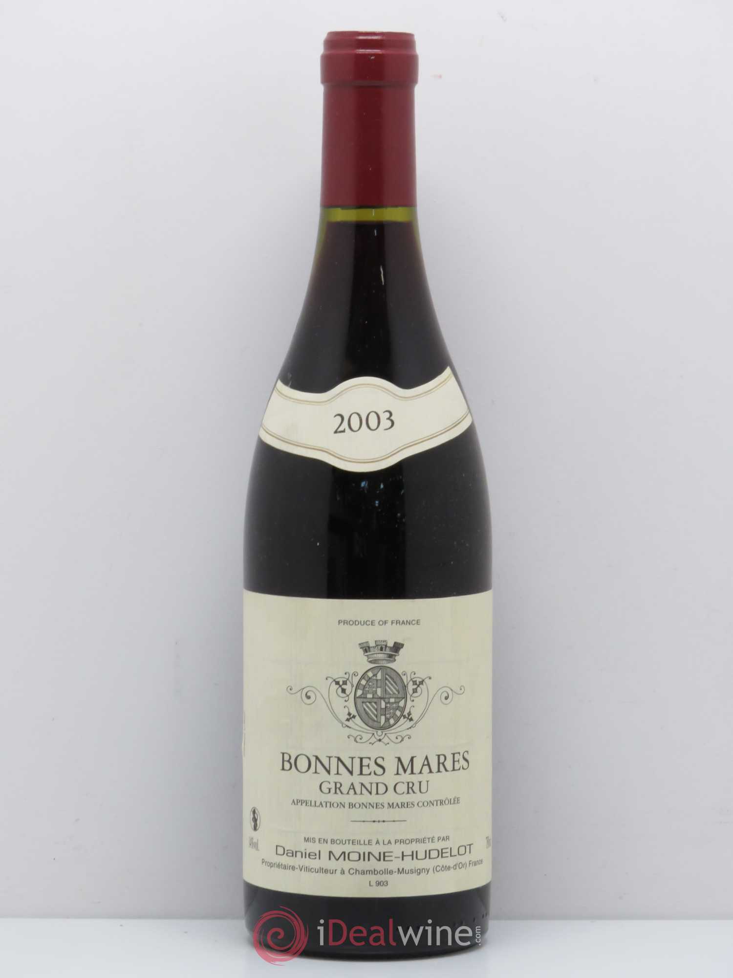 Bonnes-Mares Grand Cru Moine-Hudelot (Domaine) 2003 - Lot de 1 bouteille - 0