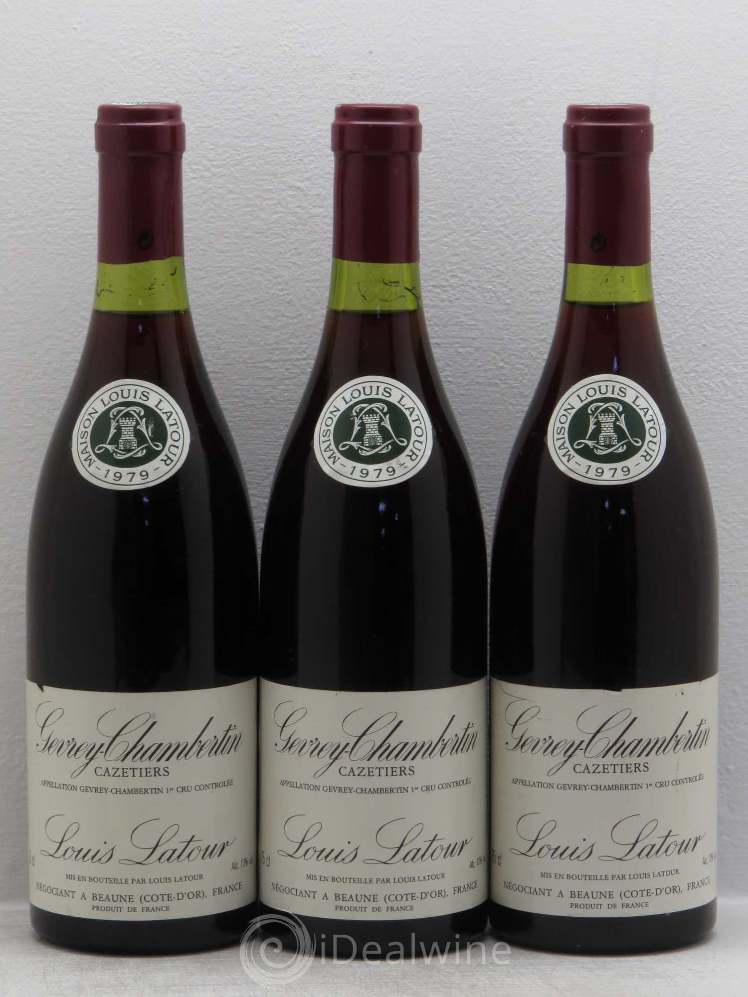 Gevrey-Chambertin 1er Cru Latour 1979 - Lot de 3 bouteilles - 0