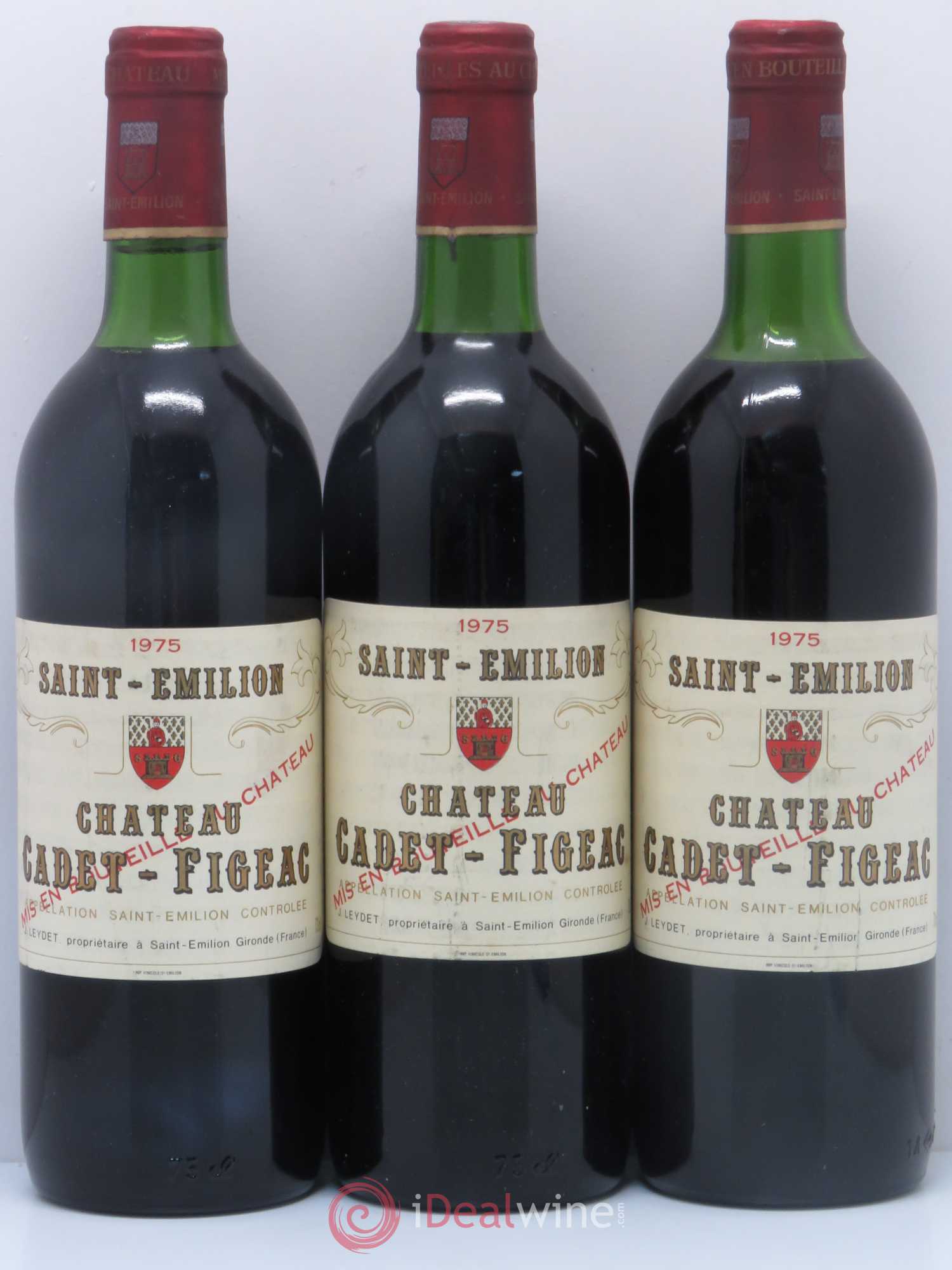 Saint-Émilion Cadet Figeac (sans prix de réserve) 1975 - Posten von 3 Flaschen - 0