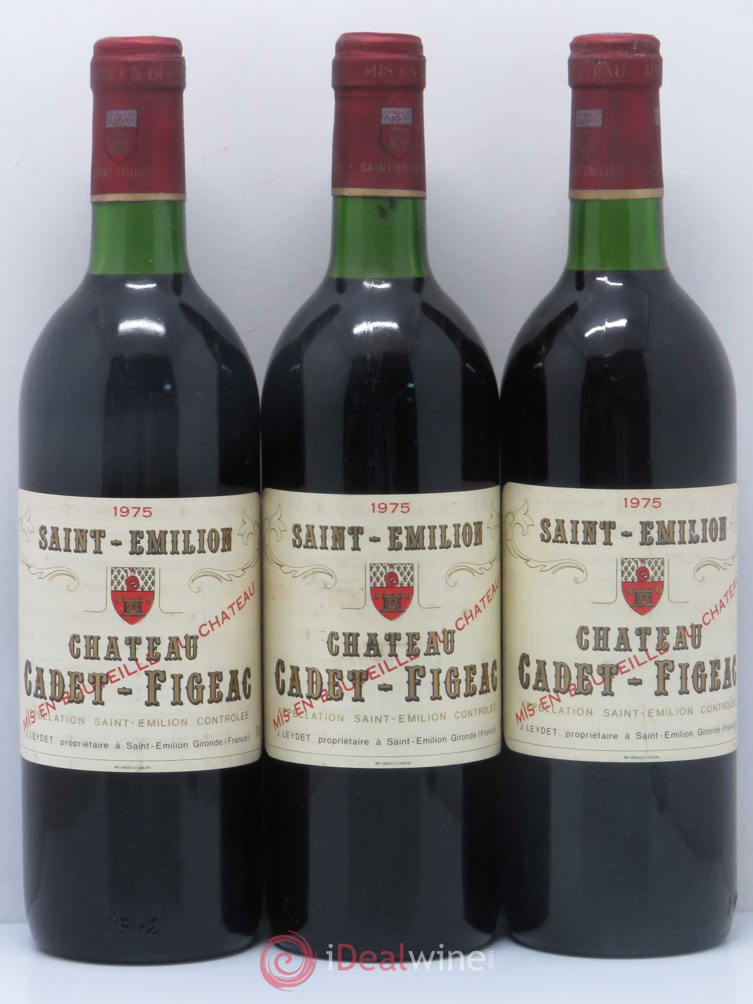 Saint-Émilion Cadet Figeac (sans prix de réserve) 1975 - Posten von 3 Flaschen - 0