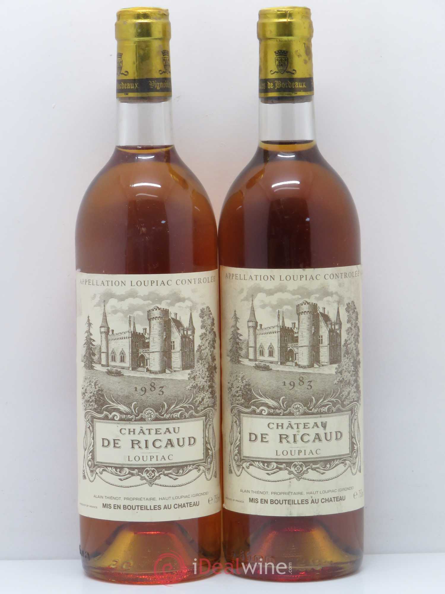 Loupiac Château de Ricaud (sans prix de réserve) 1983 - Lotto di 2 bottiglie - 0