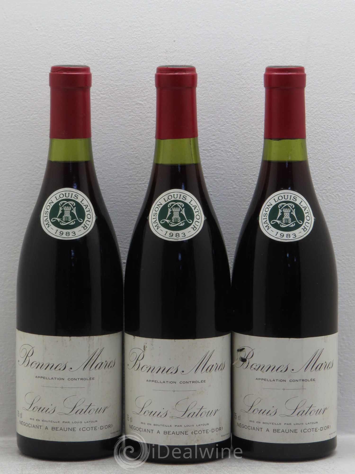 Bonnes-Mares Grand Cru Louis Latour 1983 - Lot de 3 bouteilles - 0