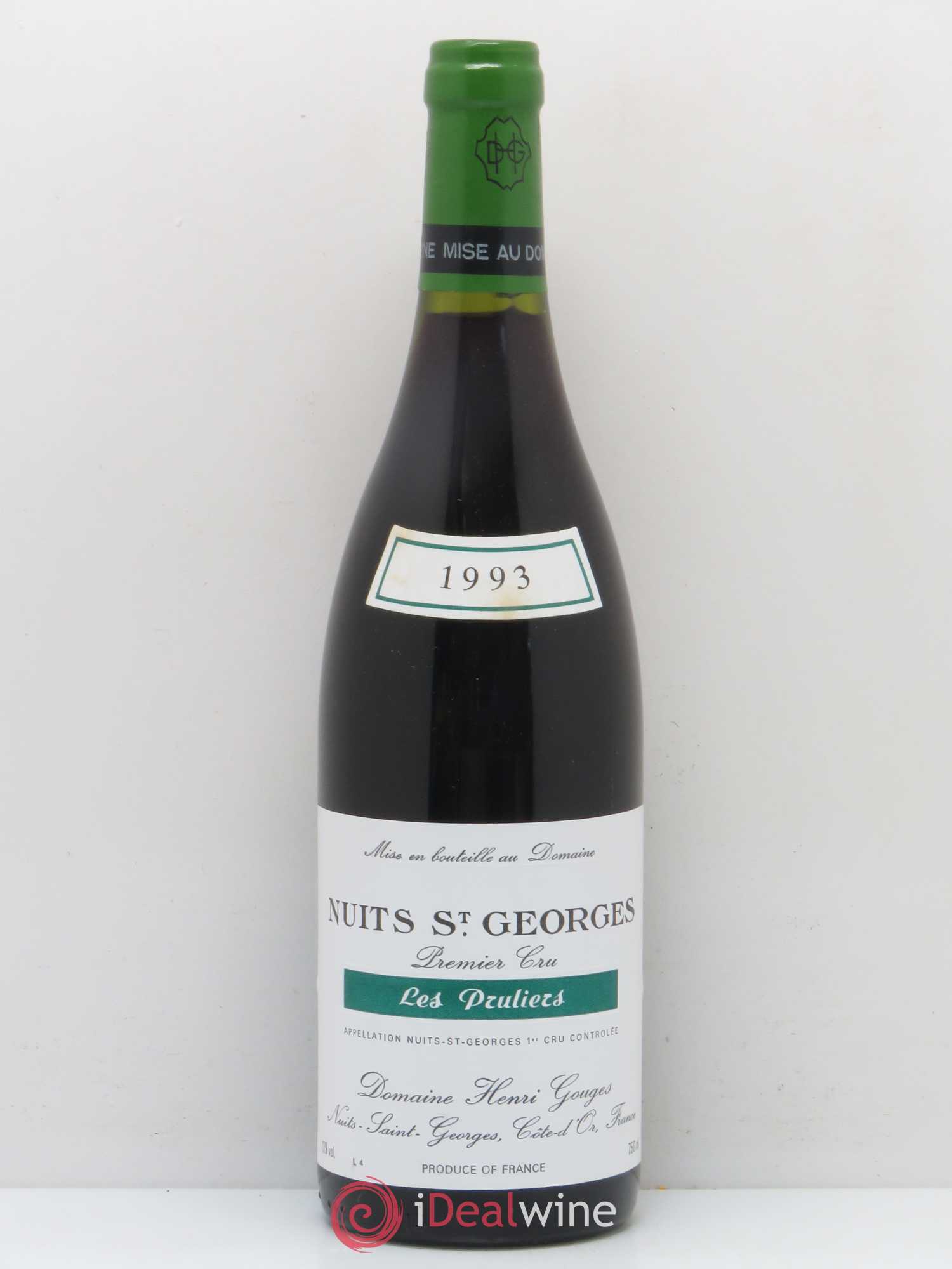 Nuits-Saint-Georges 1er Cru Les Pruliers Henri Gouges 1993 - Lot de 1 bouteille - 0