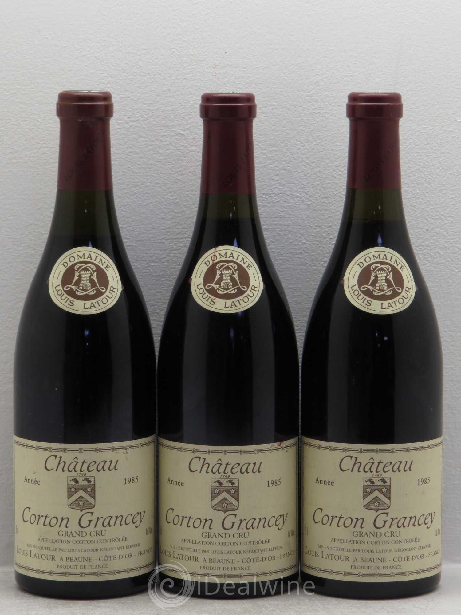 Corton Grand Cru Château Corton Grancey Louis Latour 1985 - Lot de 3 bouteilles - 0