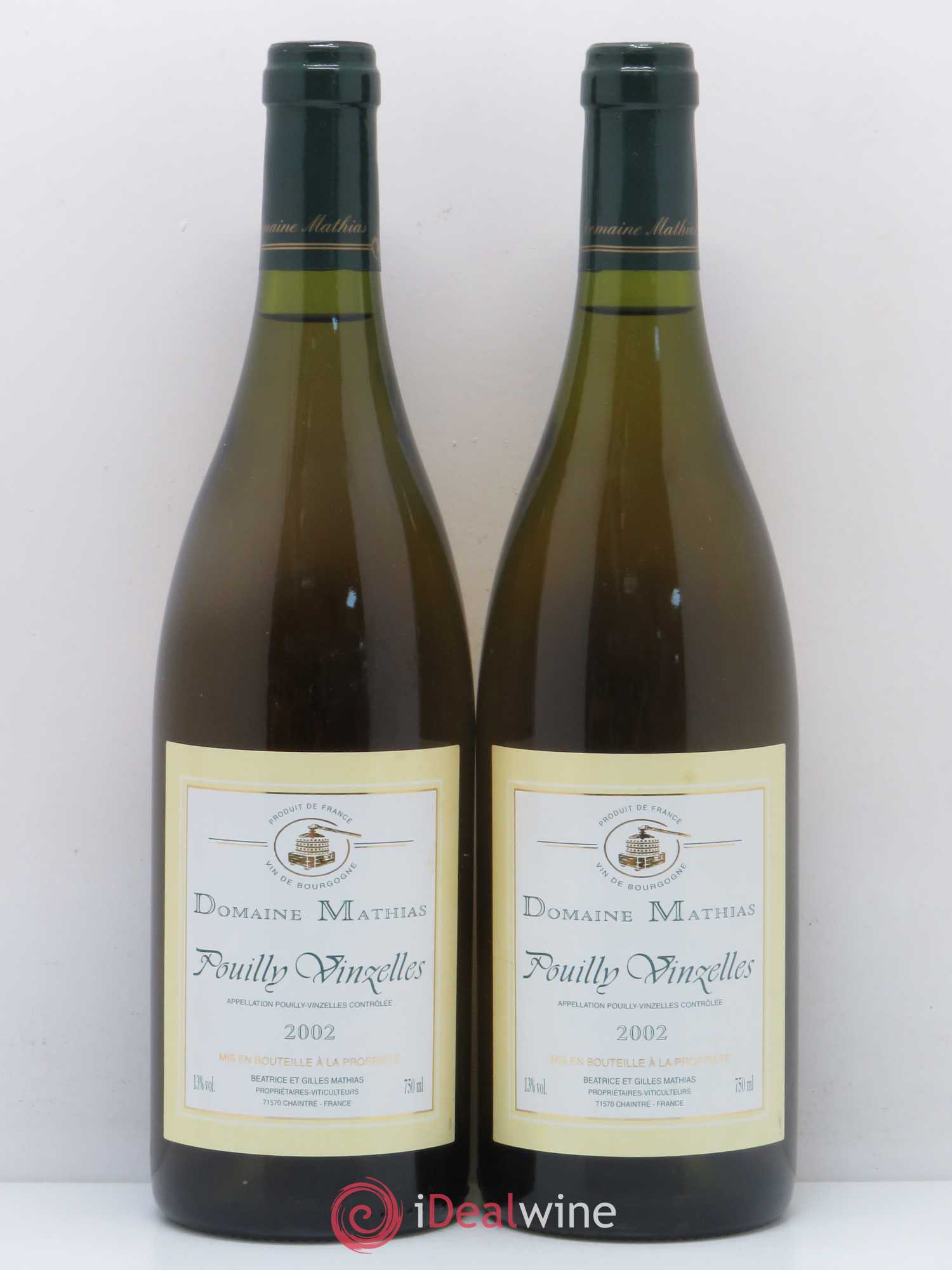 Pouilly-Vinzelles Domaine Mathias (sans prix de réserve) 2002 - Posten von 2 Flaschen - 0
