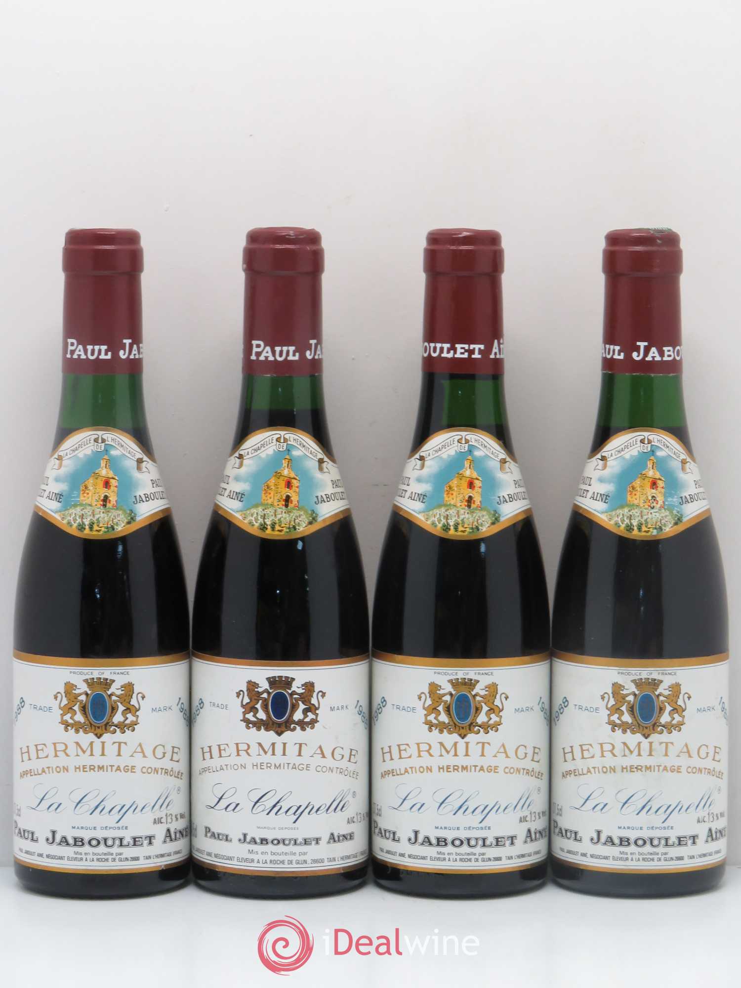 Hermitage La Chapelle Paul Jaboulet Ainé 1988 - Lot de 4 demi bouteilles - 0