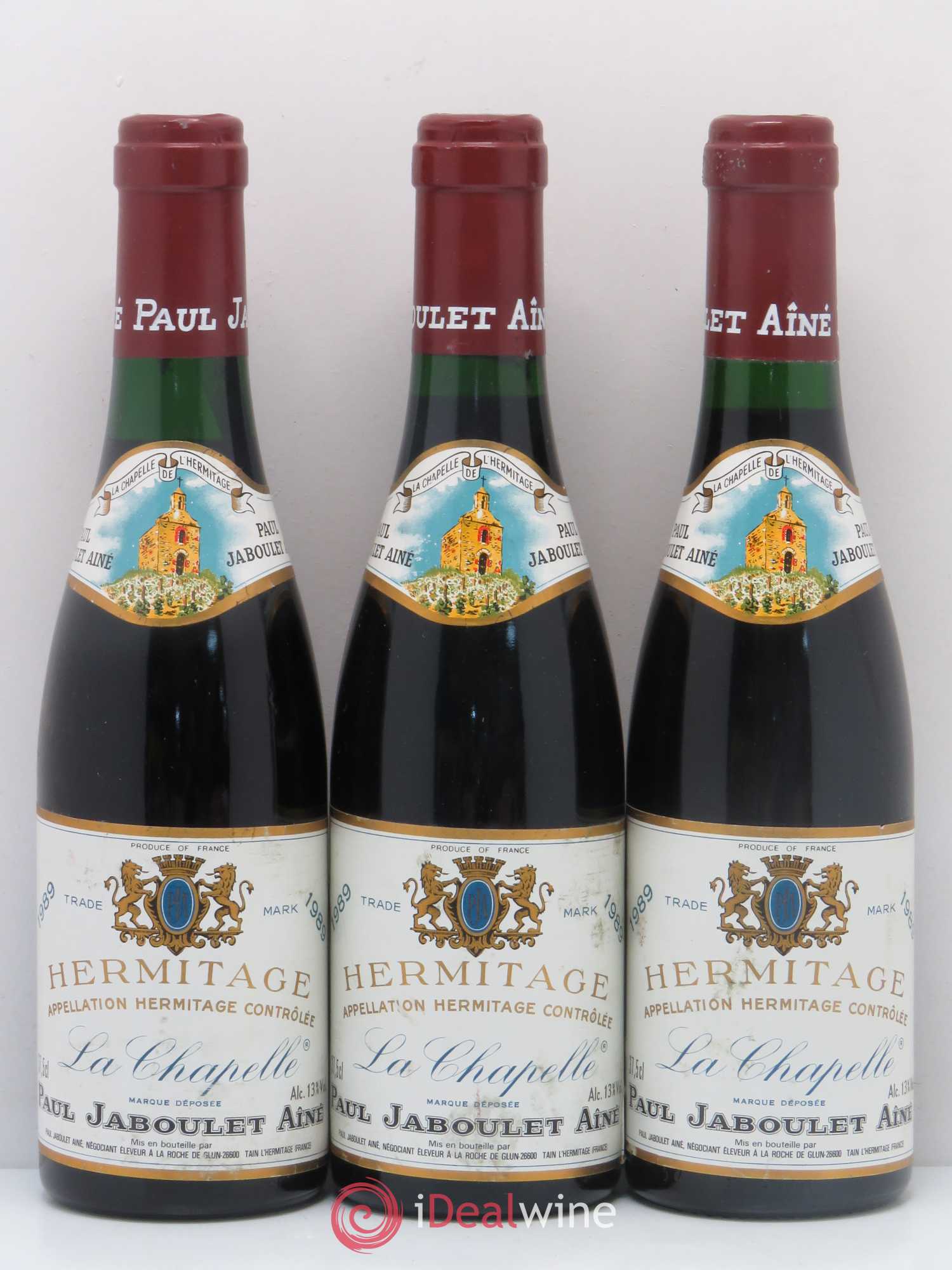 Hermitage La Chapelle Paul Jaboulet Ainé 1989 - Lot de 3 demi bouteilles - 0