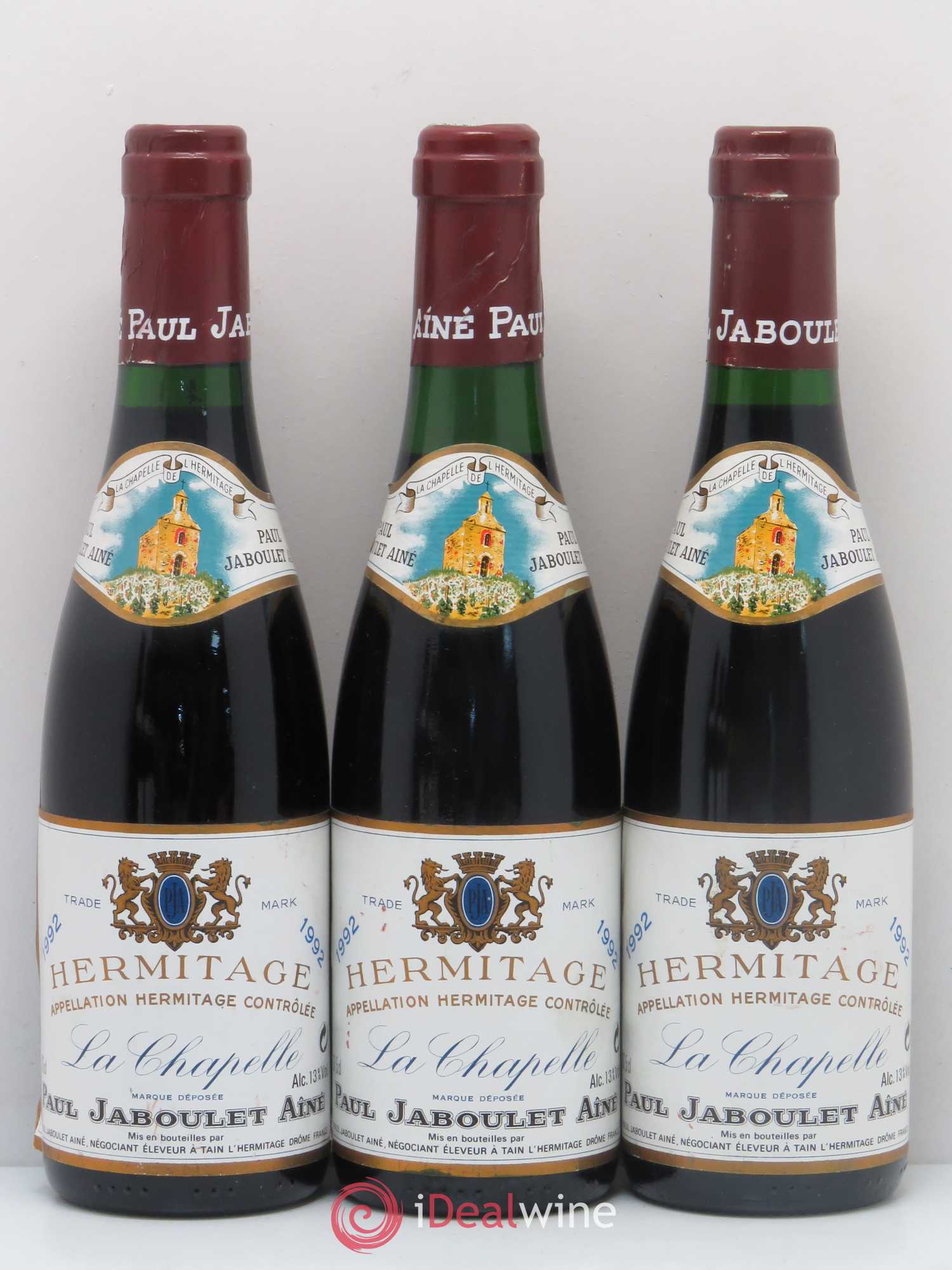Hermitage La Chapelle Paul Jaboulet Ainé  (sans prix de réserve) 1992 - Lot de 6 demi bouteilles - 1