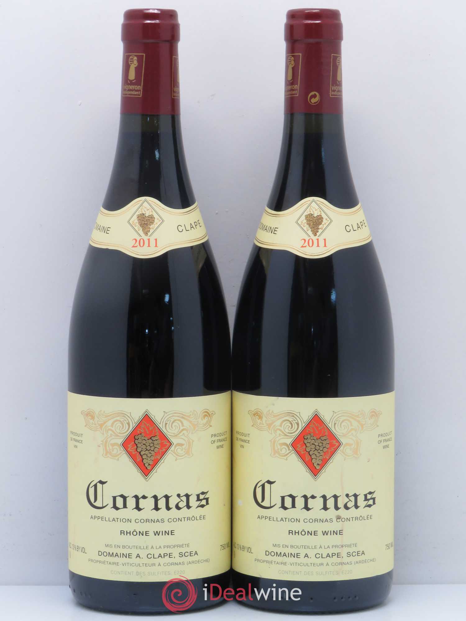 Cornas Auguste Clape (sans prix de réserve) 2011 - Lot de 2 bouteilles - 0