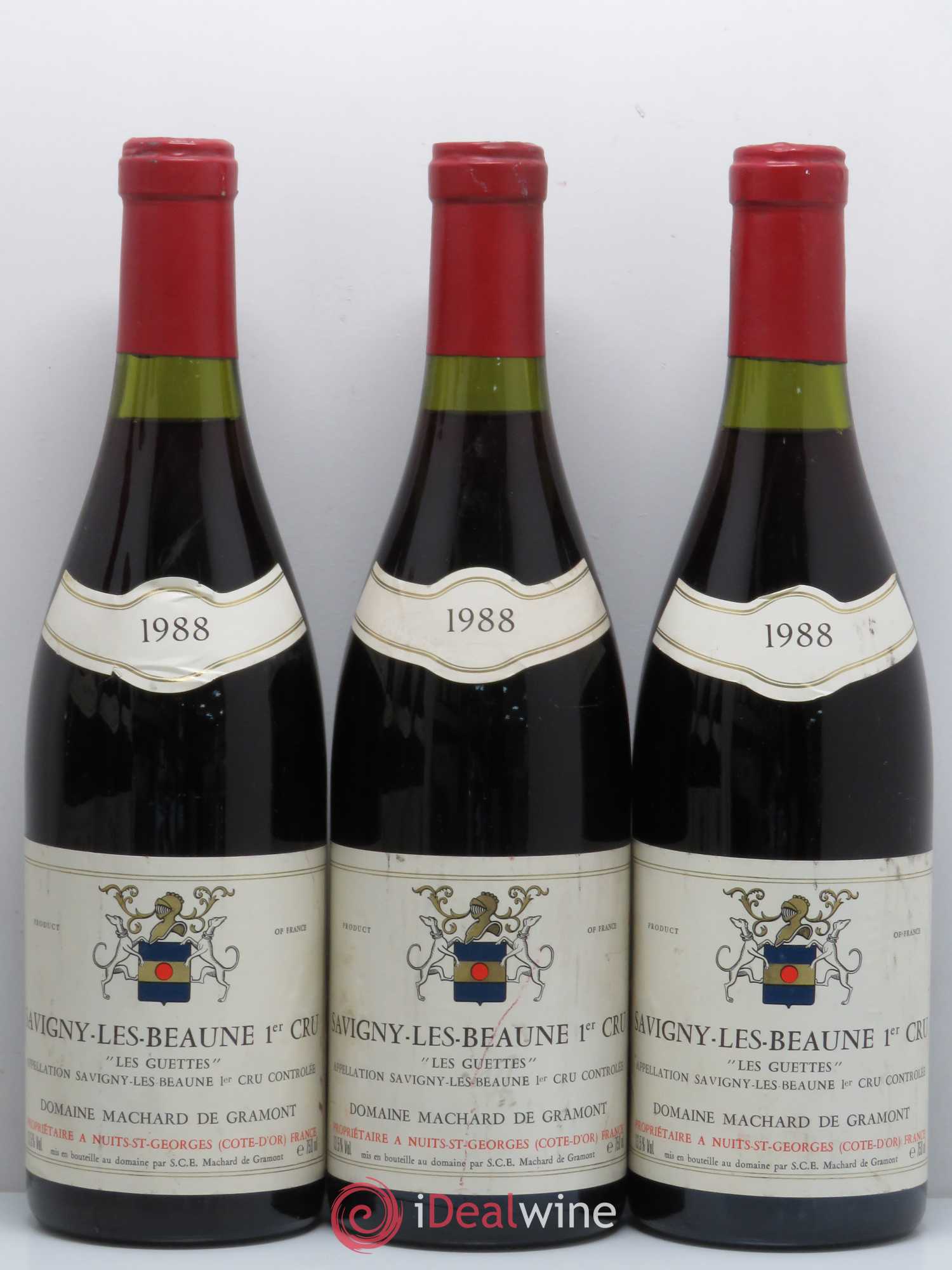 Savigny-lès-Beaune 1er Cru Les Guettes Machard De Gramont 1988 - Posten von 6 Flaschen - 1