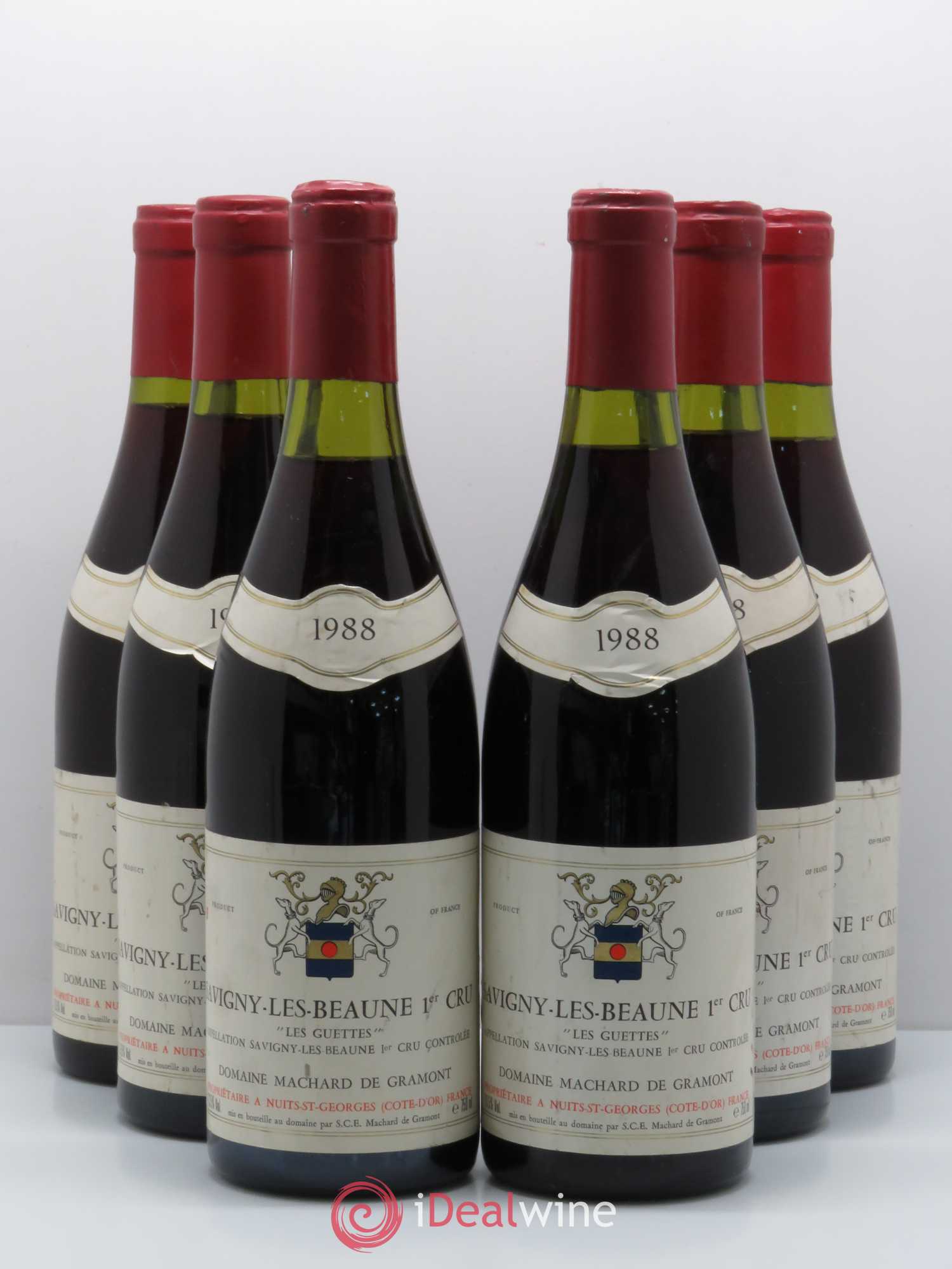 Savigny-lès-Beaune 1er Cru Les Guettes Machard De Gramont 1988 - Posten von 6 Flaschen - 0