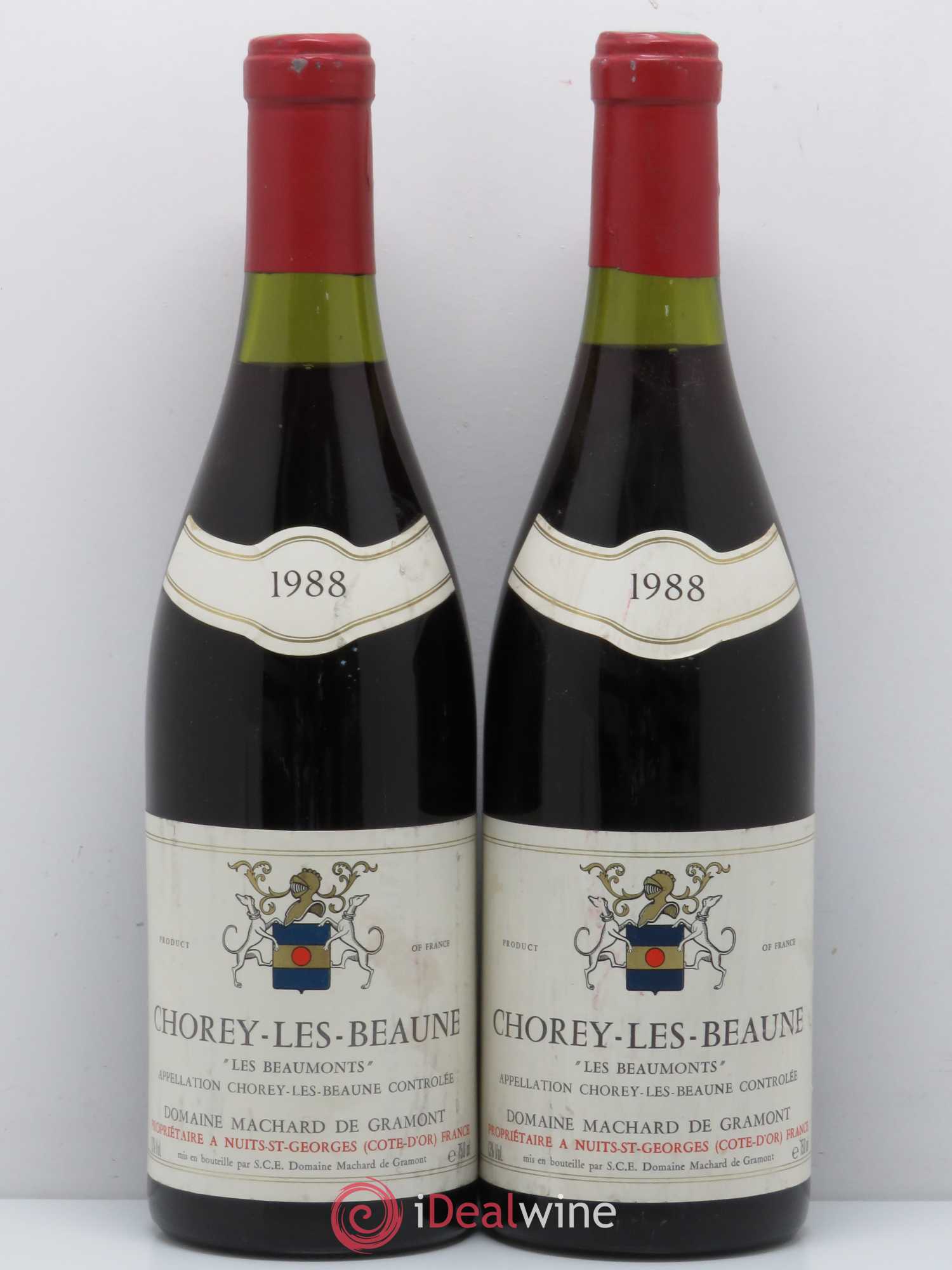 Chorey-lès-Beaune Les Beaumonts Machard De Gramont 1988 - Posten von 2 Flaschen - 0