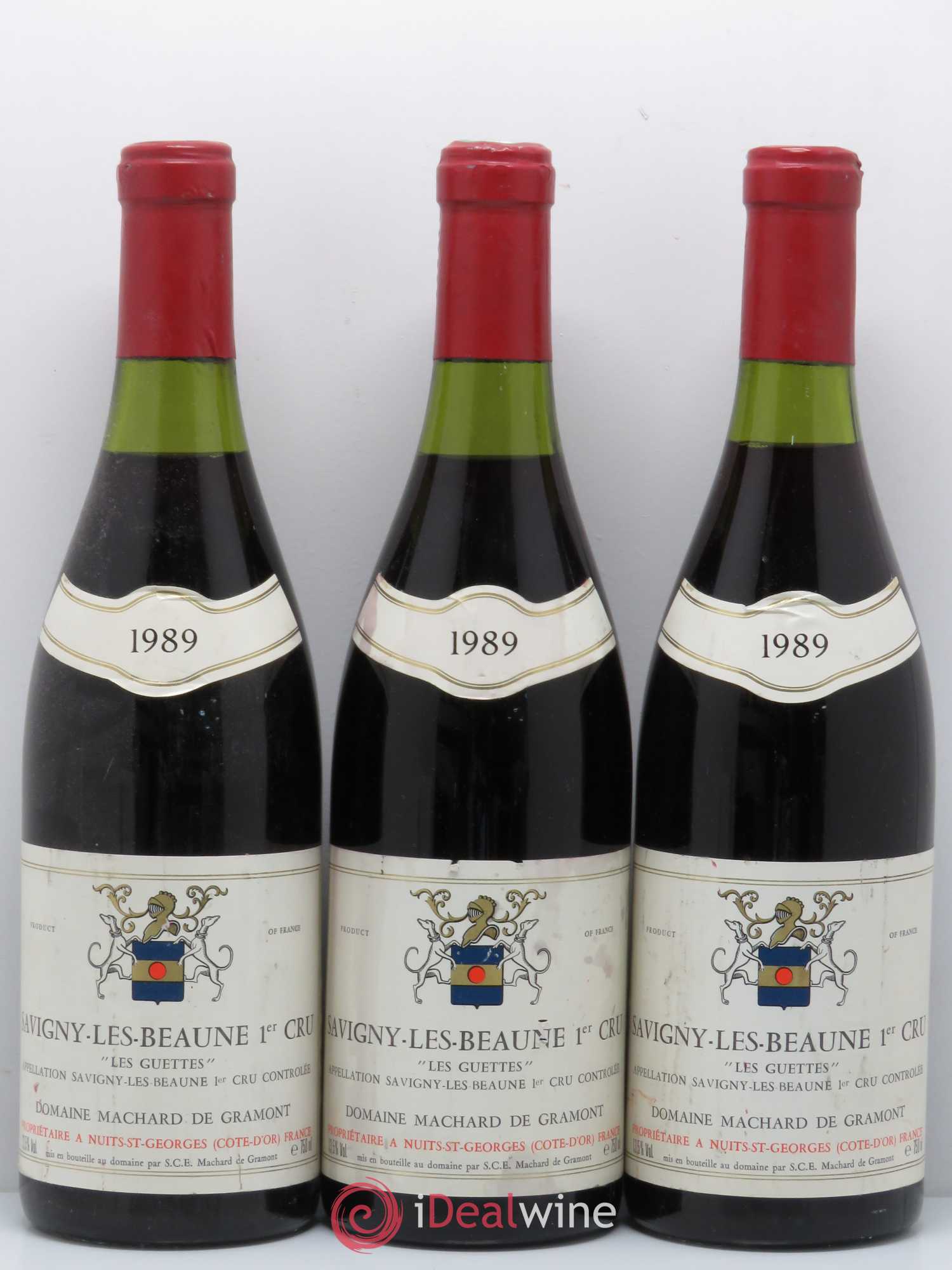 Savigny-lès-Beaune 1er Cru Les Guettes Machard De Gramont 1989 - Posten von 3 Flaschen - 0