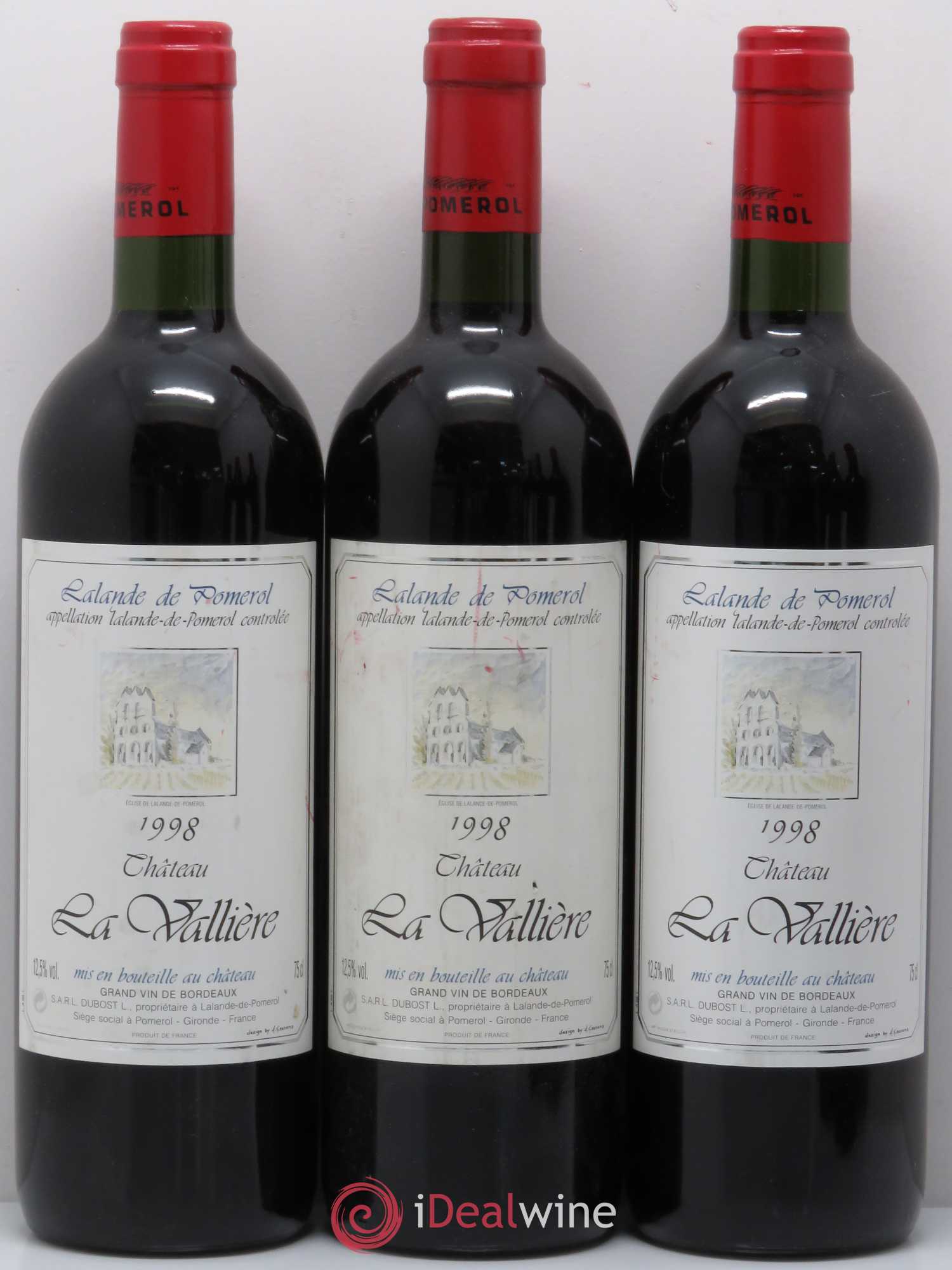 Bordeaux Lalande De Pomerol La Valliere (sans prix de réserve) 1998 - Posten von 6 Flaschen - 1