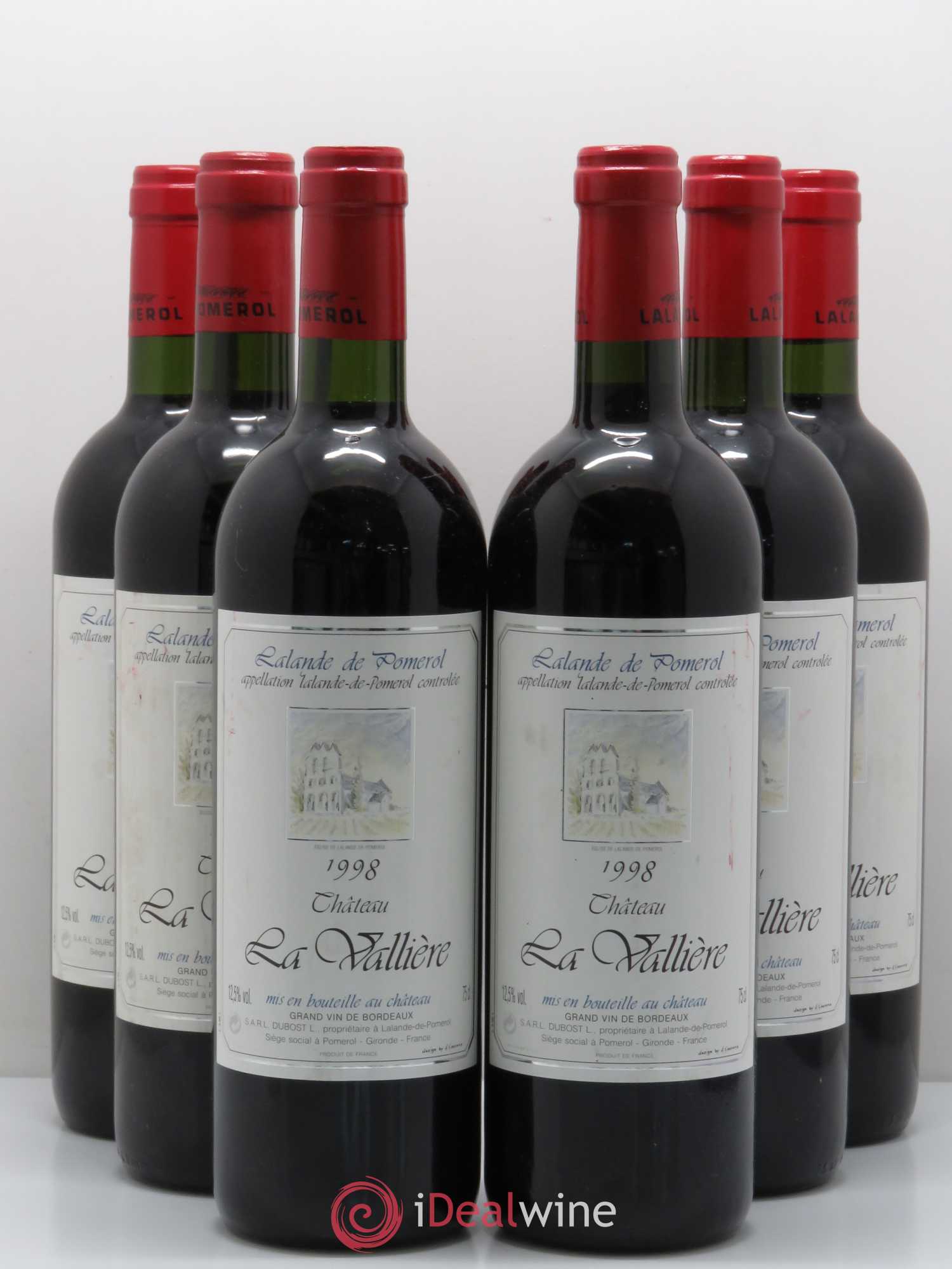 Bordeaux Lalande De Pomerol La Valliere (sans prix de réserve) 1998 - Posten von 6 Flaschen - 0